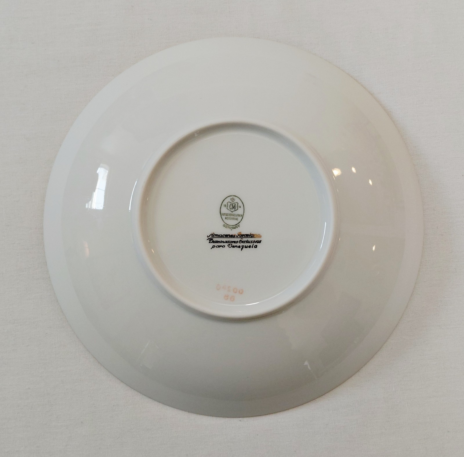 Hutschenreuther Soup Bowls 8 3/4″ Olivia Gold White Elegant Dining Vintage Set 6