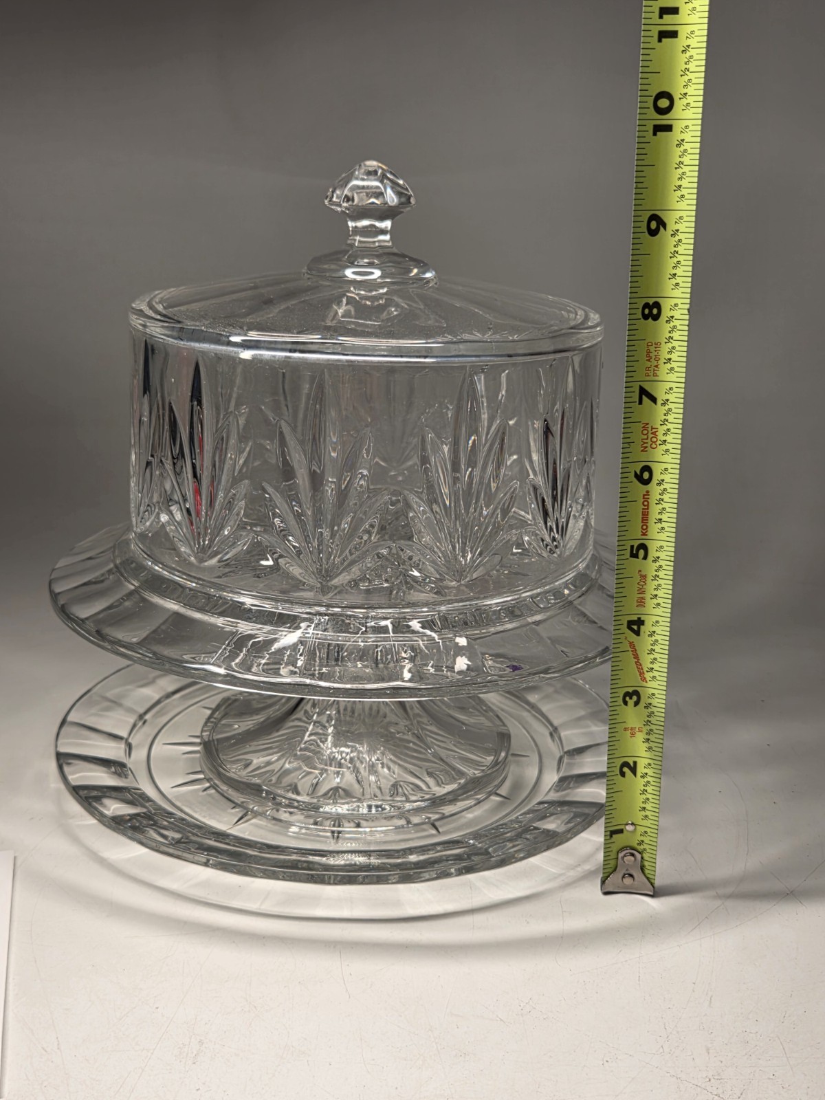 Marquis by Waterford Crystal 4 in 1 CASEY Medium Cake Plate Stand Dome With Box