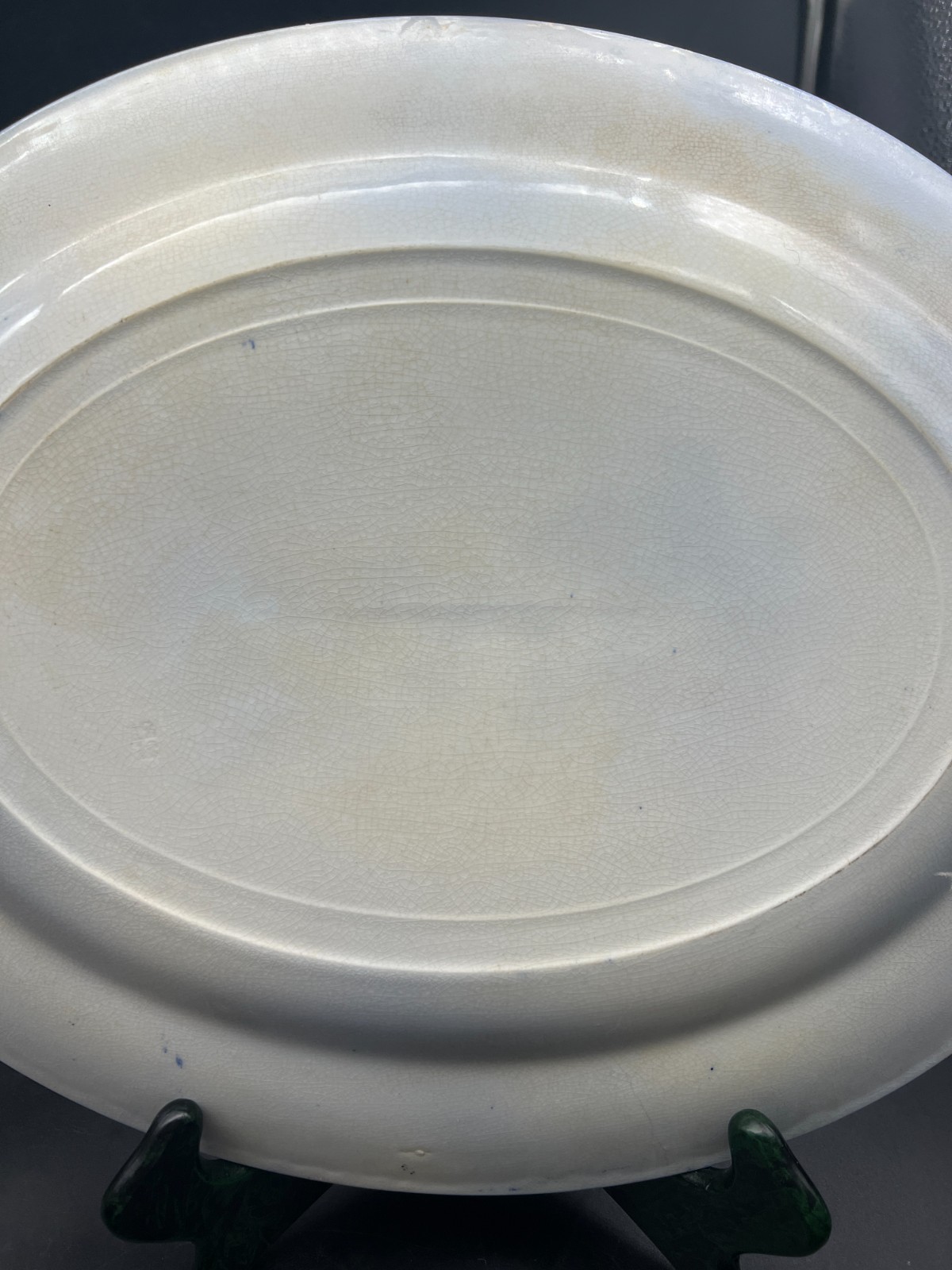Flow Blue Nankin Oval Platter 15 7/8″ Pearl Pottery-1900’s