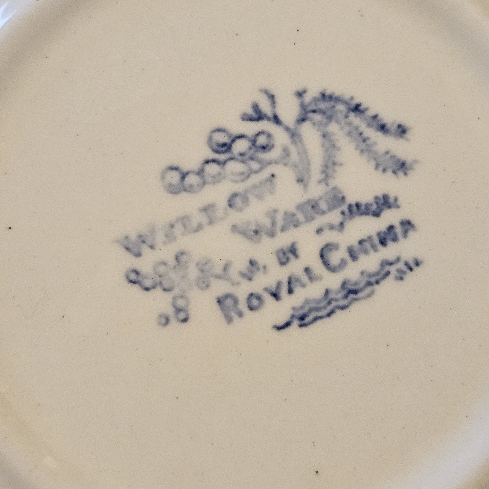 Willow Ware Royal China Underglaze 2 Bread Plates And 2 Saucers, 4 Total Plates