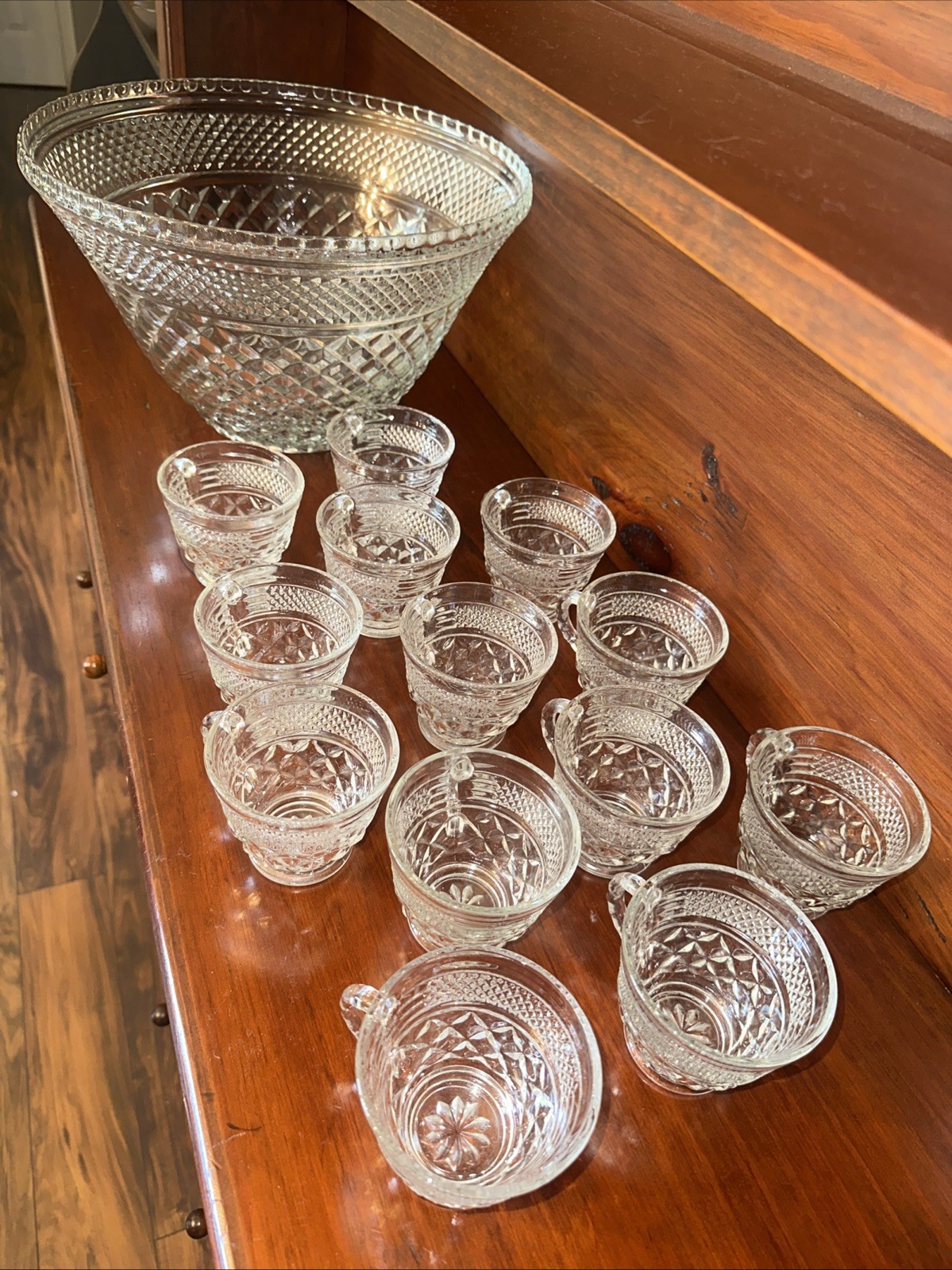 Wexford Punch Bowl And 13 Cup Set