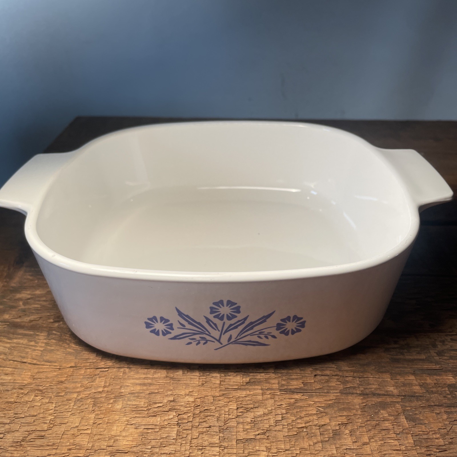 Vintage Corning Ware A-2-B Blue Cornflower 1 Quart Casserole Dish No Lid