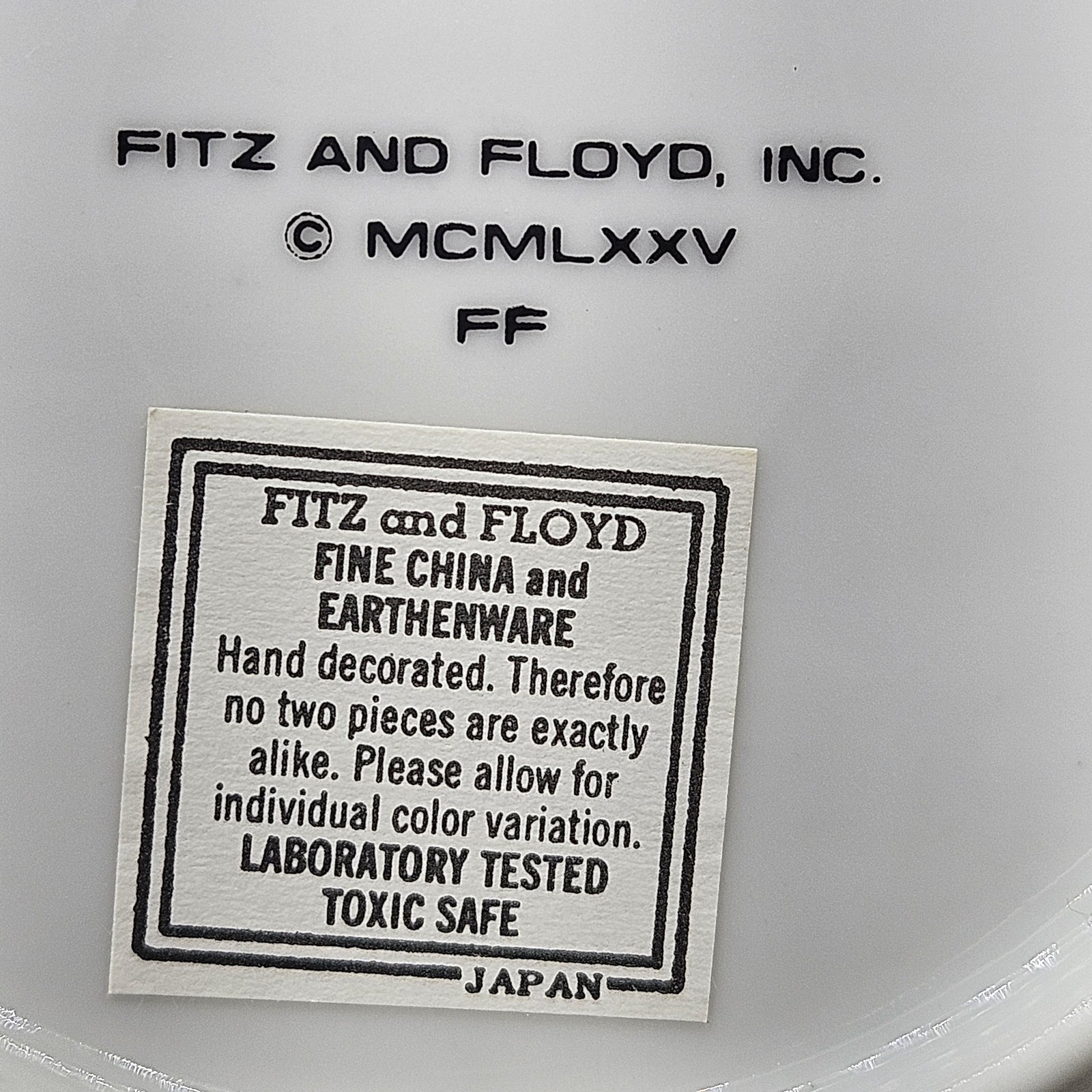 Fitz and Floyd Nishiki Set of 6 Dessert Fruit Sauce Bowls Blue Rust Gold Japan