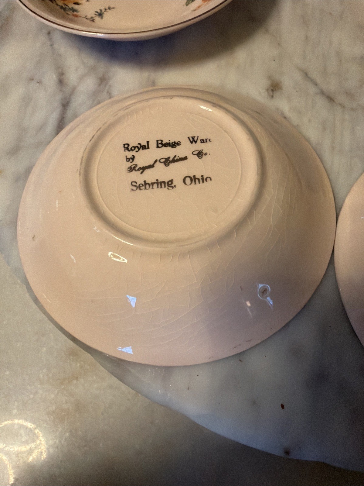 Royal Beige Ware Royal China Sebring Ohio Floral 5.5” Dessert Bowl – Set of 5