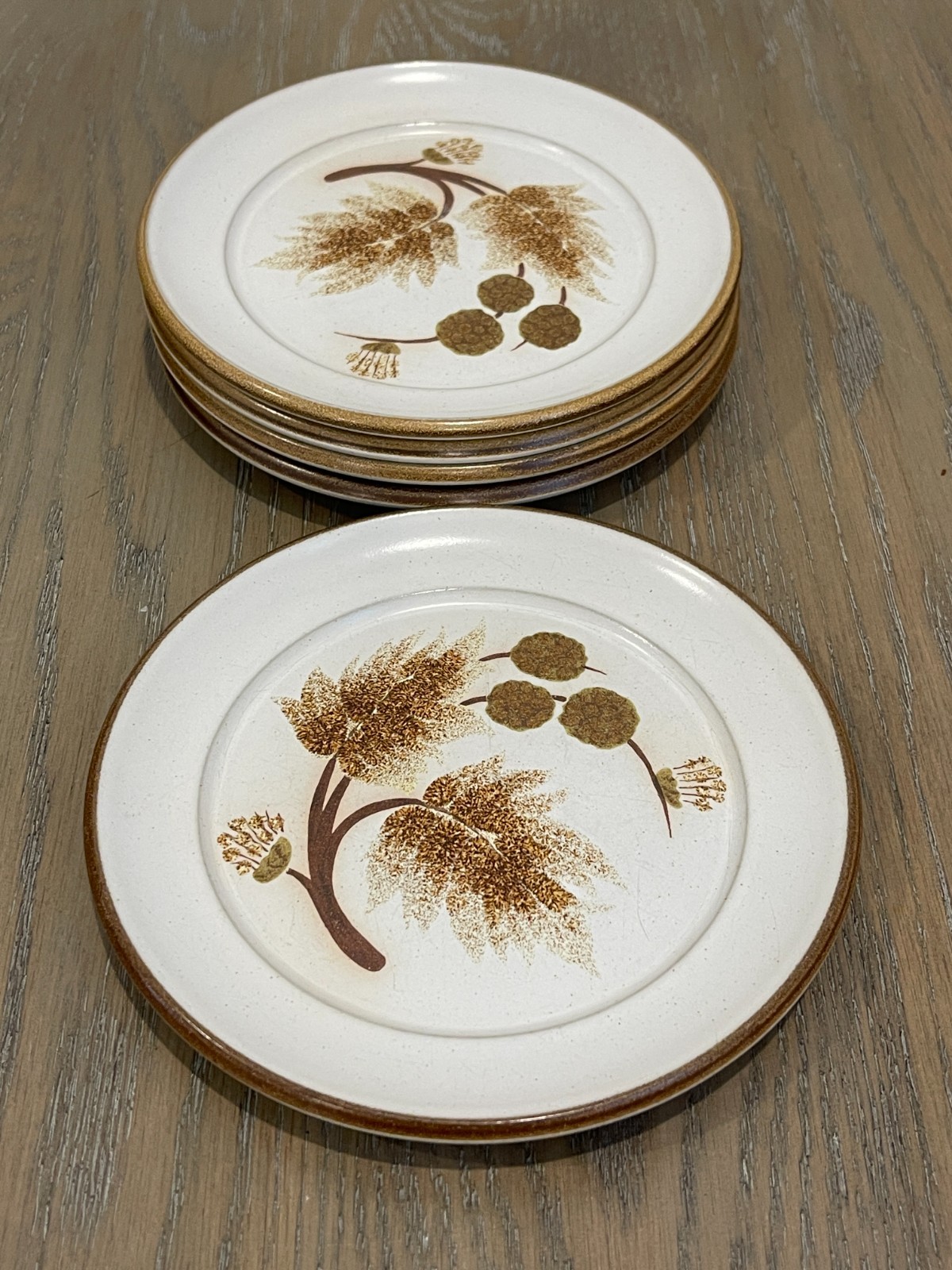 Lot of 7 side Plates 1970’s Denby Pottery Stoneware Cotswold 6″