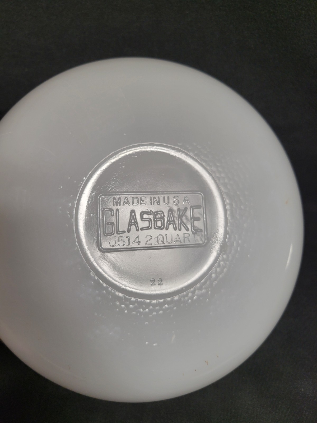 Vintage Glasbake J514 White 2 Quart Casserole Dish W/ Lid Pink/Red Polka Dots