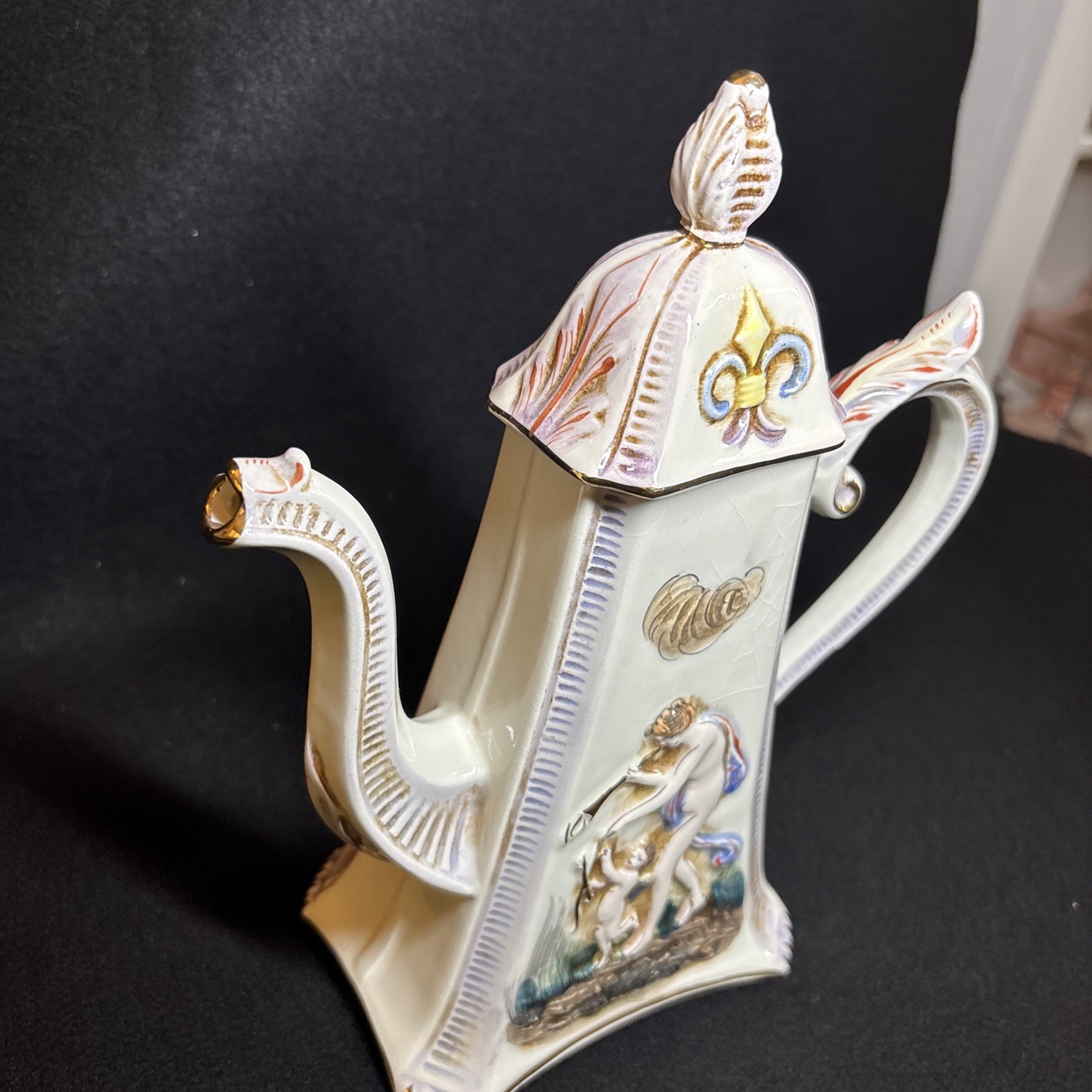 27 Pc R Capodimonte Italy Cherub Demitasse Espresso Tea Coffee Set