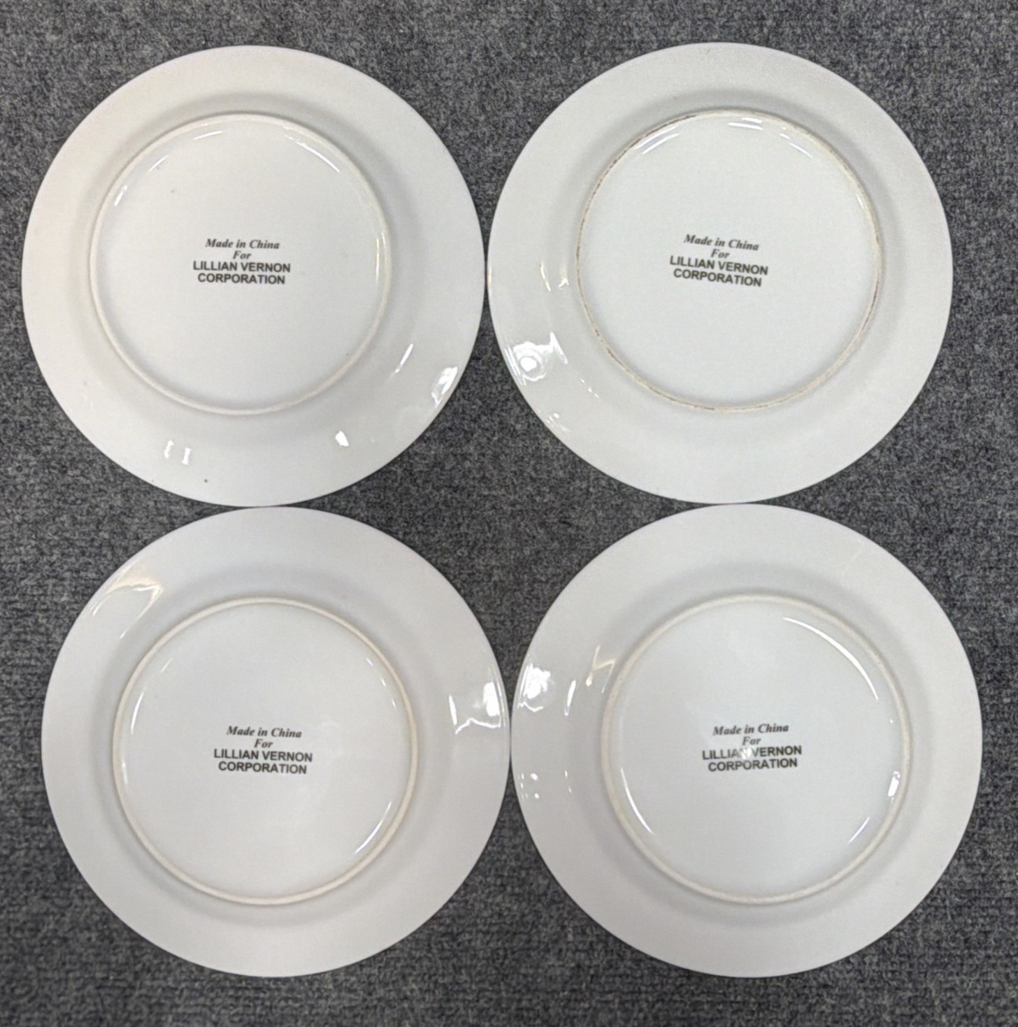 Lillian Vernon Holly & Berries Green LV17 12 pcs Dinner & Salad Plates & Bowls
