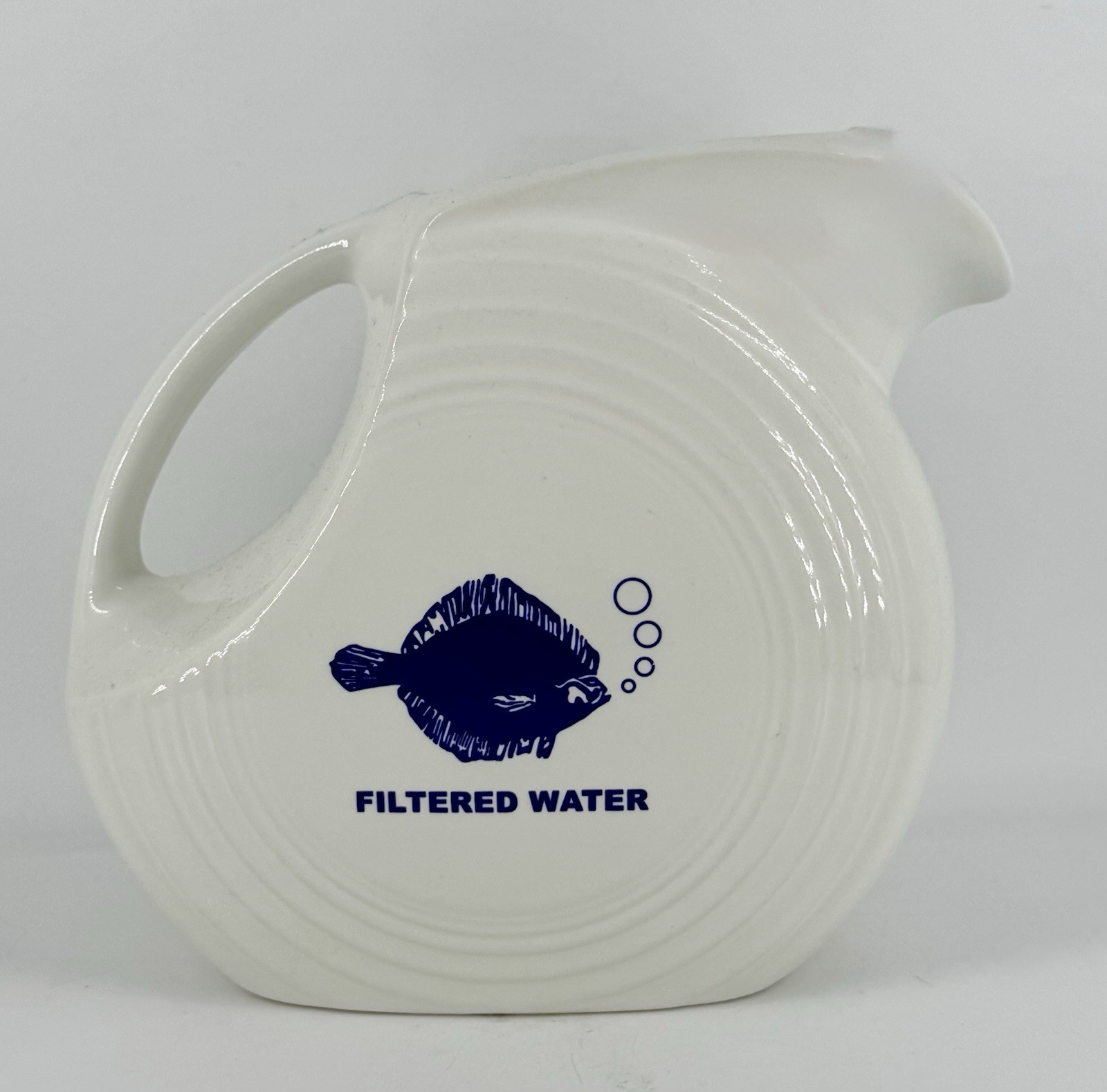 Fiesta White Exclusive Pitcher Filtered Water Fish Blue and White home decor Y2K