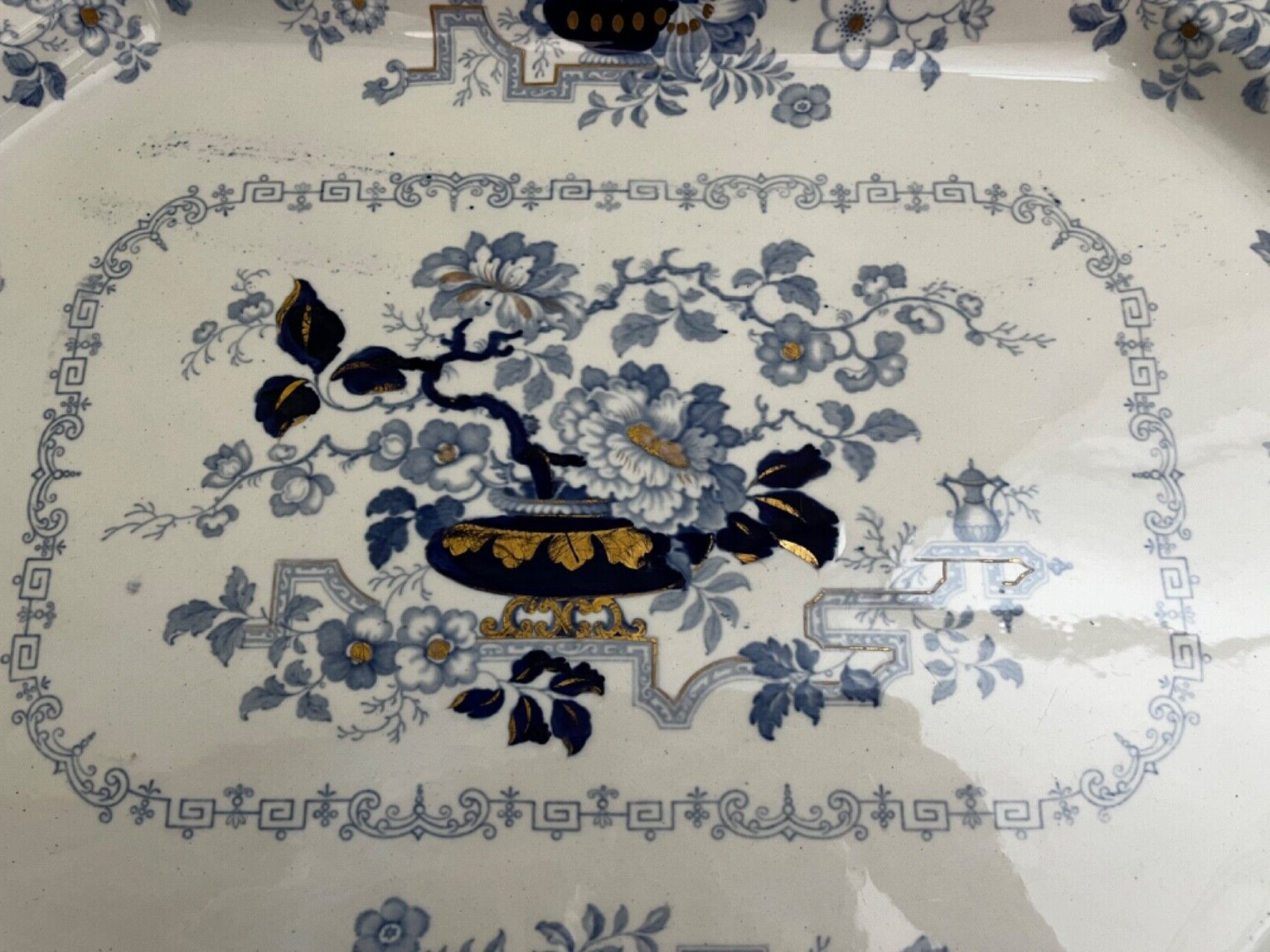 Gorgeous Antique – Nankin Jar Ironstone Platter – Staffordshire, England – 20.5”