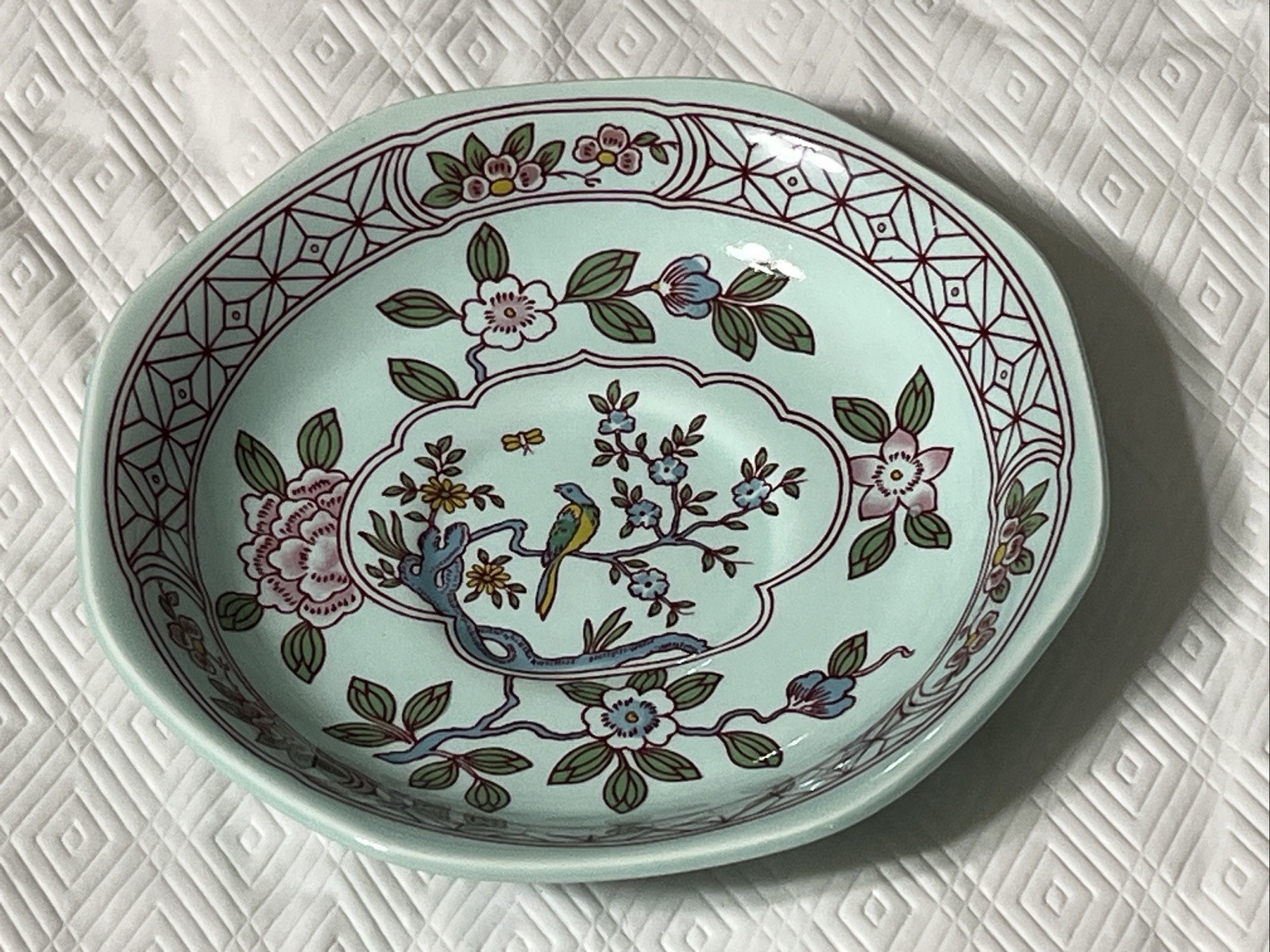 Adams Calyx Ware Singapore 5 1/2 Inch Saucer Berry Bowl Real English Ironstone