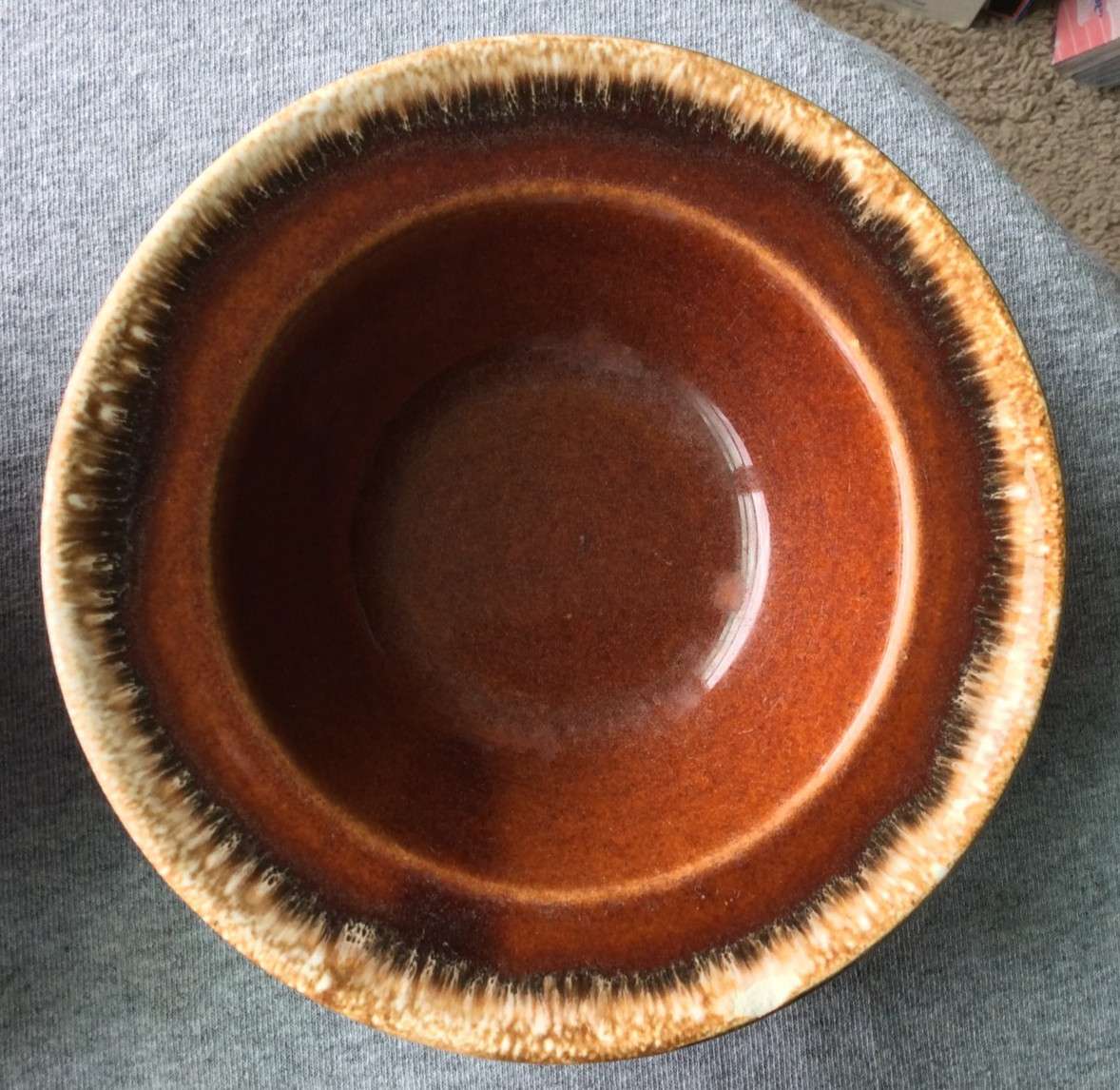 Vintage Hull Pottery Brown Drip Glaze Set of 4 Small Bowls Oven Proof USA
