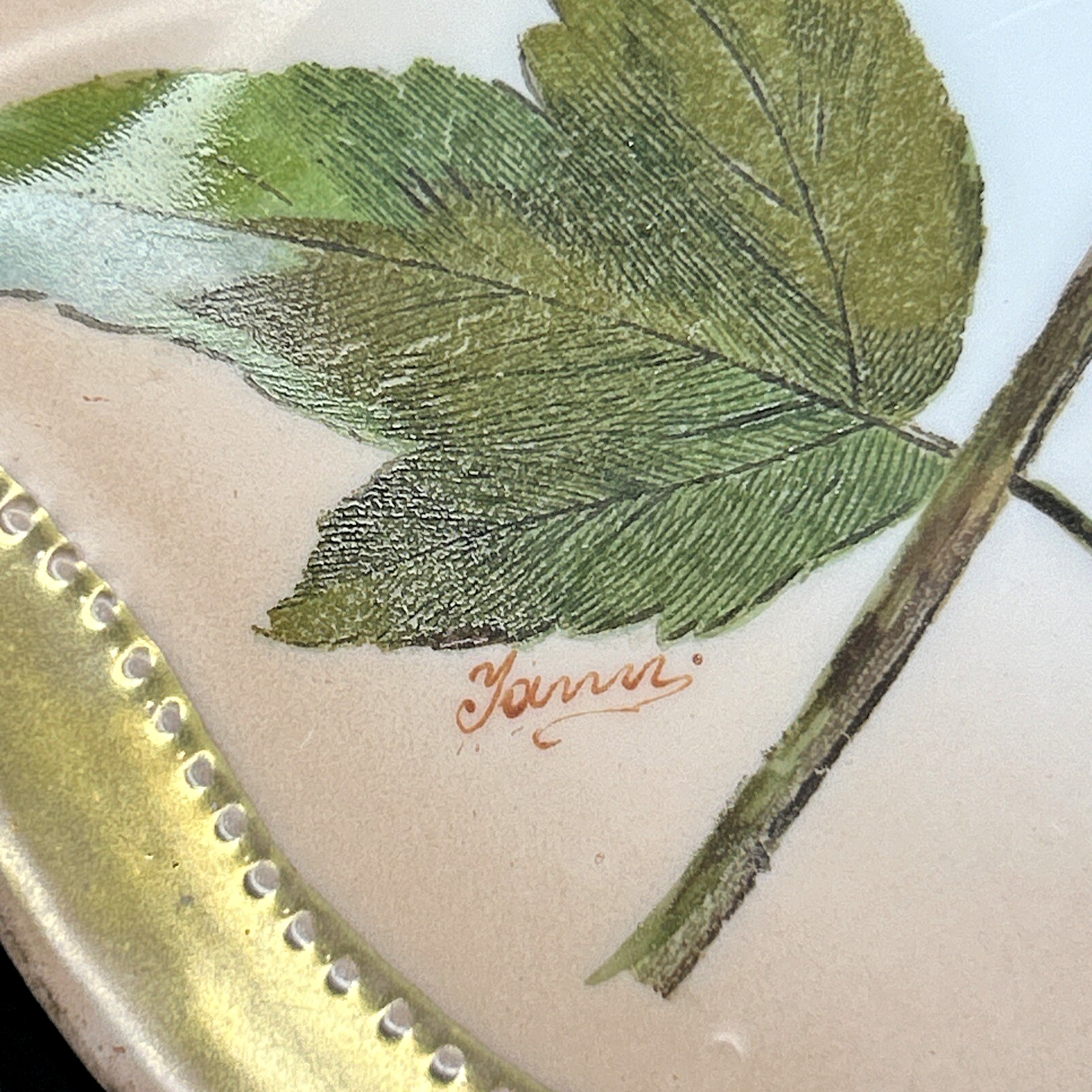 Antique O & EG Austria (circa 1899-1918) 9.5” Floral Plate Nice Condition Signed