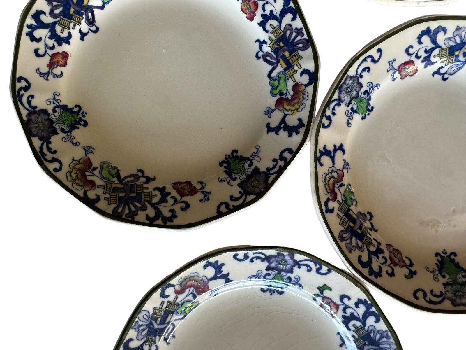 Set 6 Dessert Side Plates 5.5″ Royal Doulton Burslem Nankin England Antique Asia