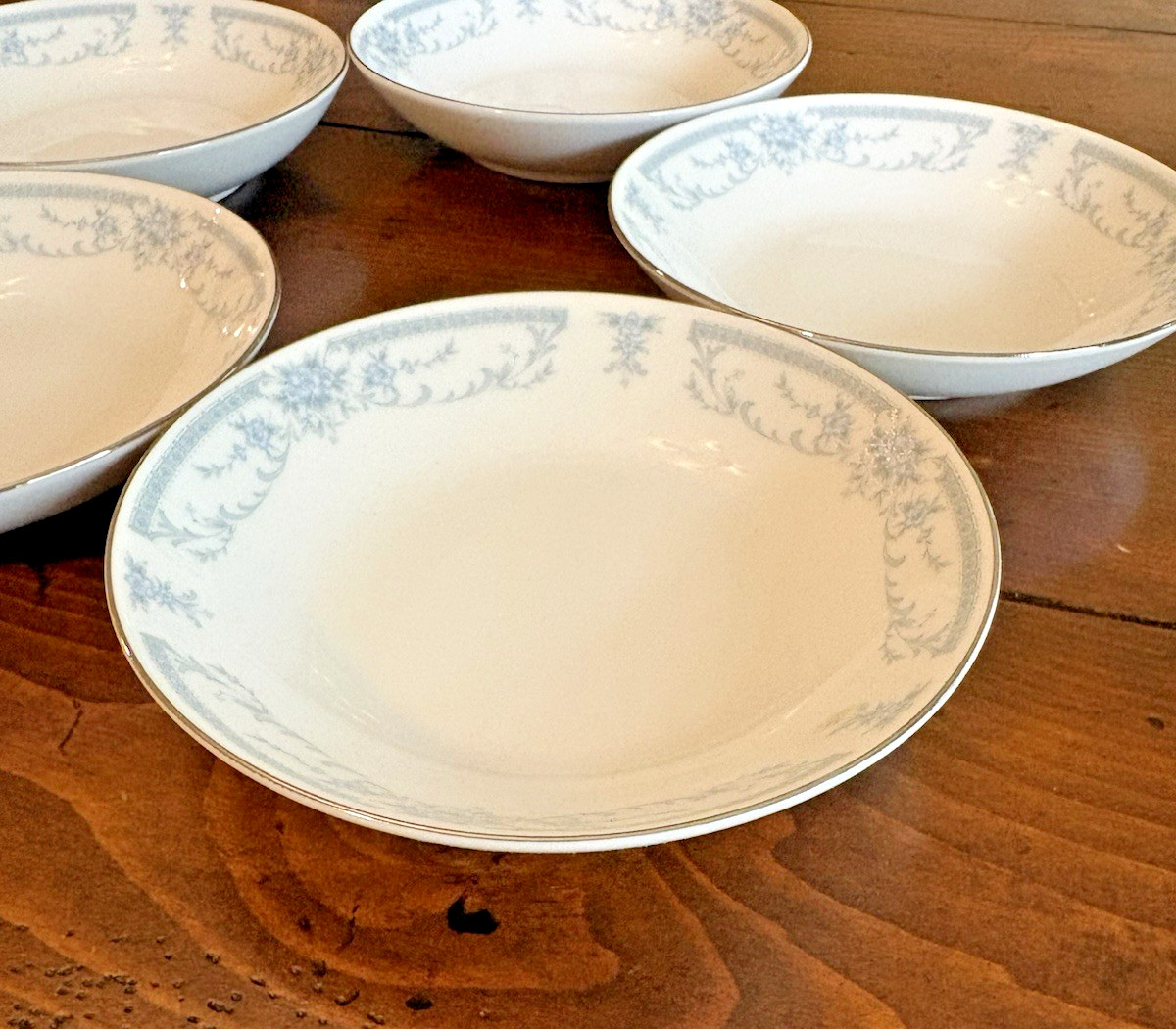 Sheffield Blue Whisper Fine China Porcelain Dessert Bowl 5.5″ Replacement NOS