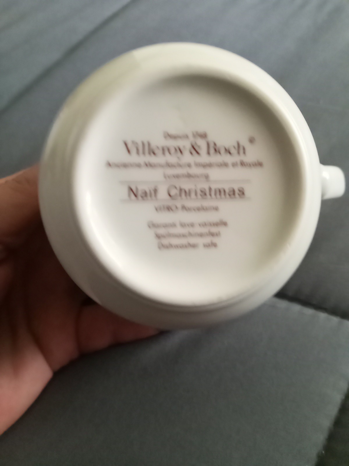 Vintage Villeroy & Boch Naif Christmas Luxembourg Porcelain Christmas Mug