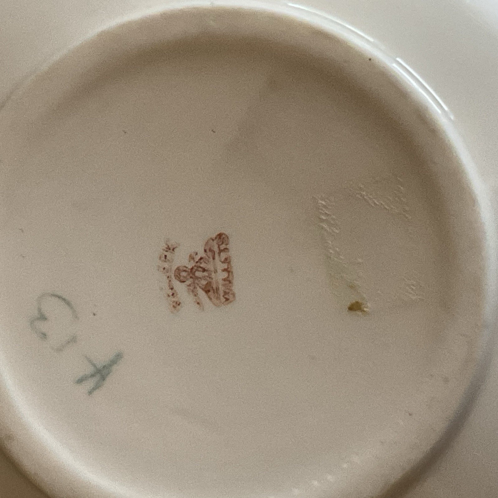 WILLETS BELLEEK Hand Painted Roses HANDLED BOWL Ruffle Rim Antique Late 19th CE
