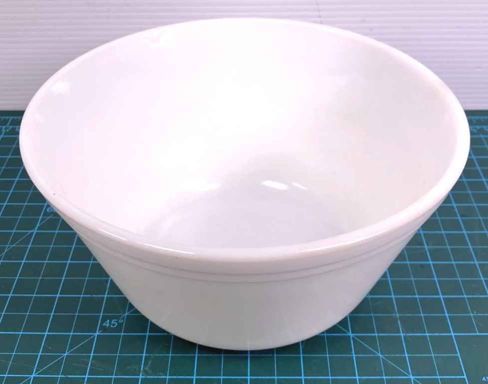 Vintage Fire King Oven Ware milk White Large Mixing Bowl 9” in Diameter glass