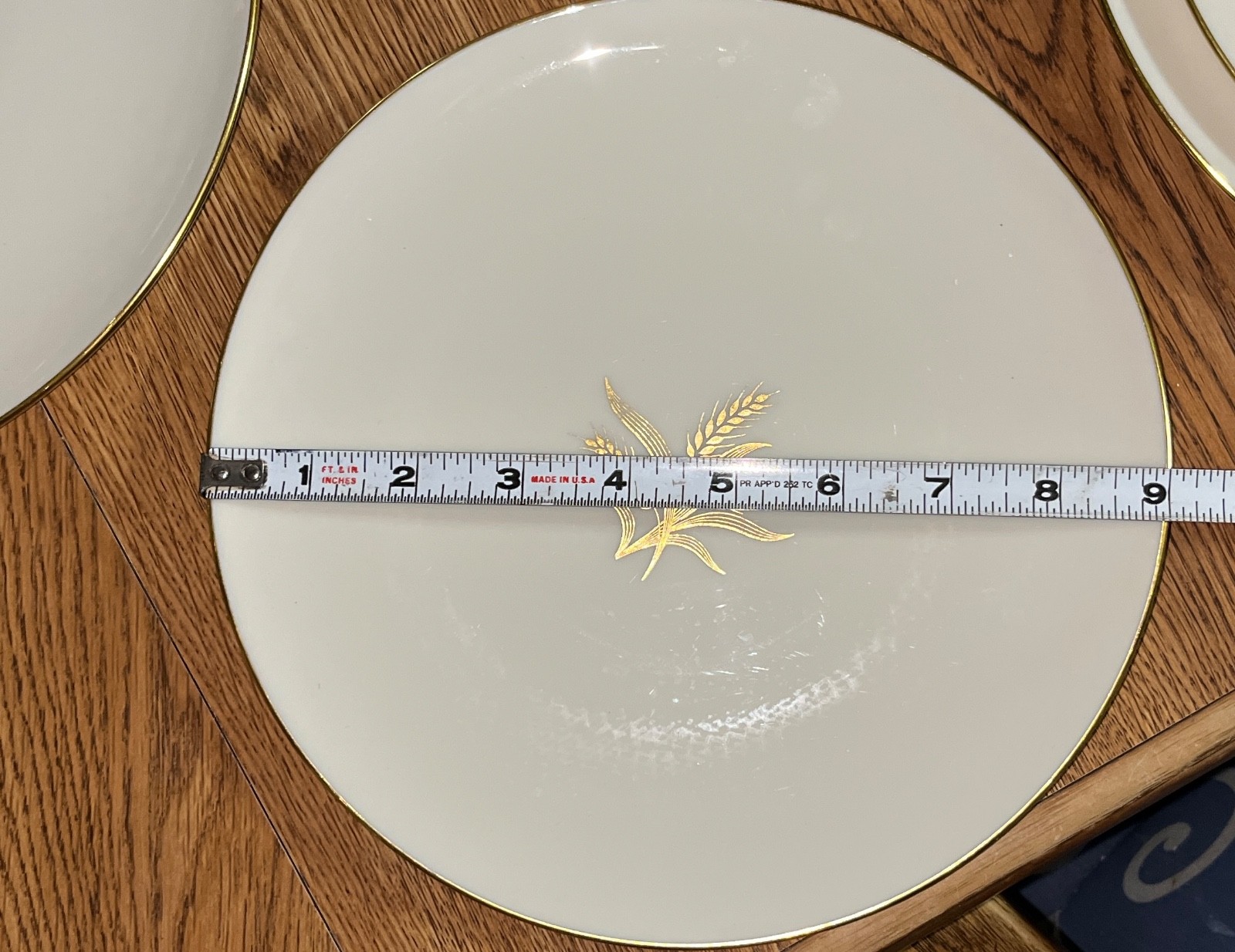 VTG 70 Pcs Wheat by Lenox MCM Ivory Porcelain Dinnerware Platter 24k Gold R 442