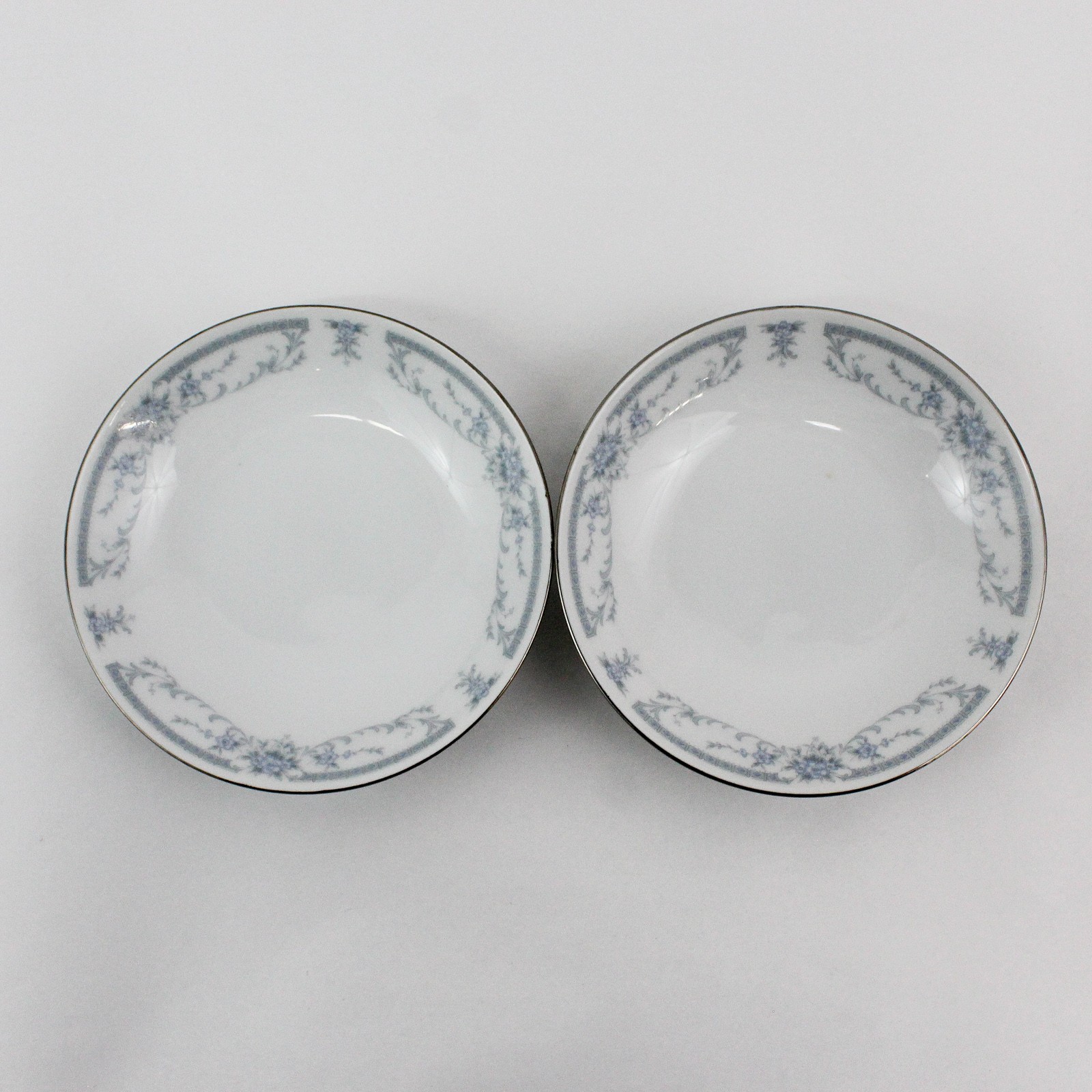 Two Sheffield Blue Whisper Porcelain Fruit Bowls 5.5″