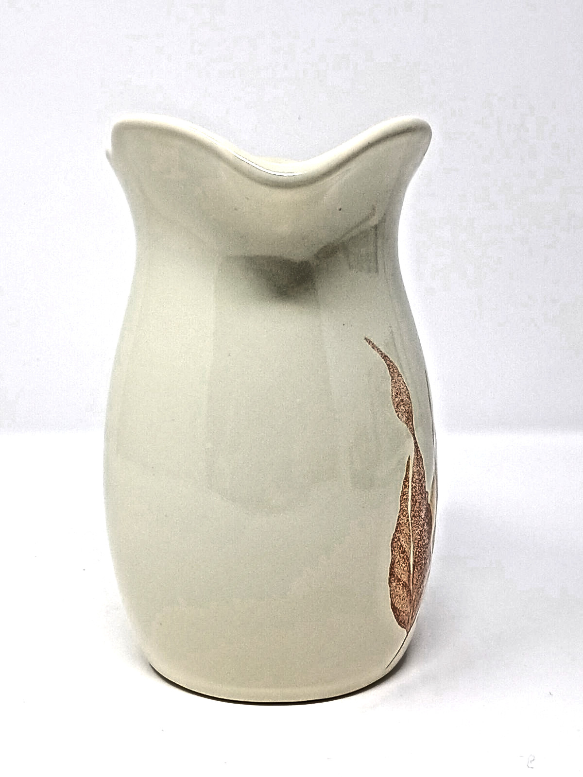 Royal Haeger # 934 Ceramic Pitcher cream colored Fall Floral design vintage