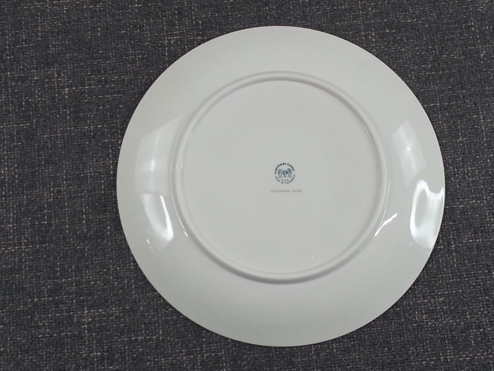 2pc Flintridge China Continental White Round Oval Serving Platter