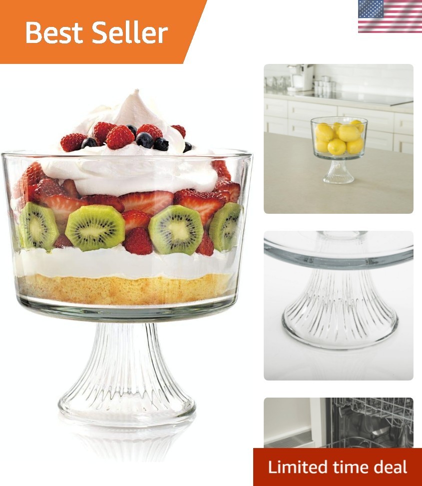 Monaco Glass Trifle Bowl, 104 oz