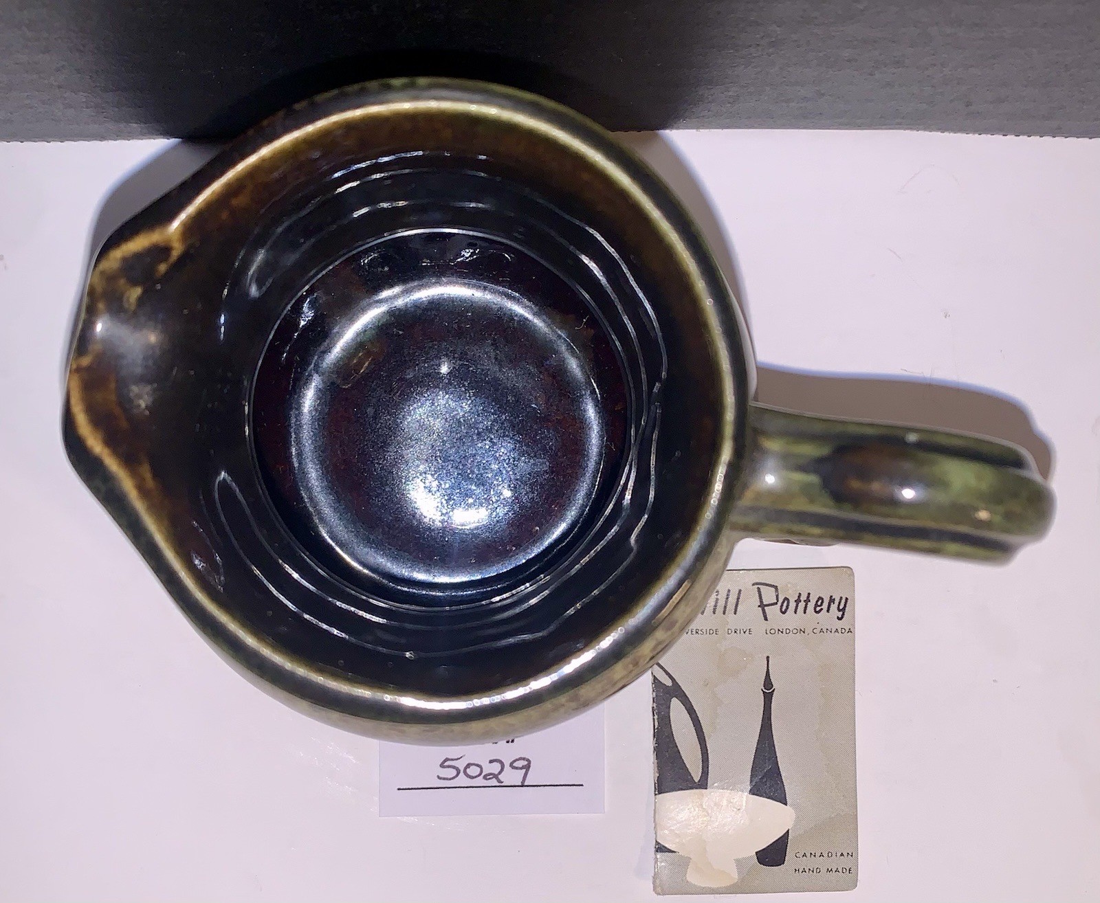 Drip Glaze Pottery CREAMER Pitcher Vintage Elwill