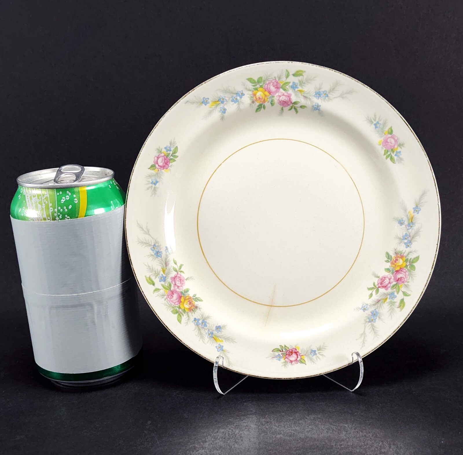 Vintage Mismatched China Salad Plates Gallery Wall Collection Chipped Set/4