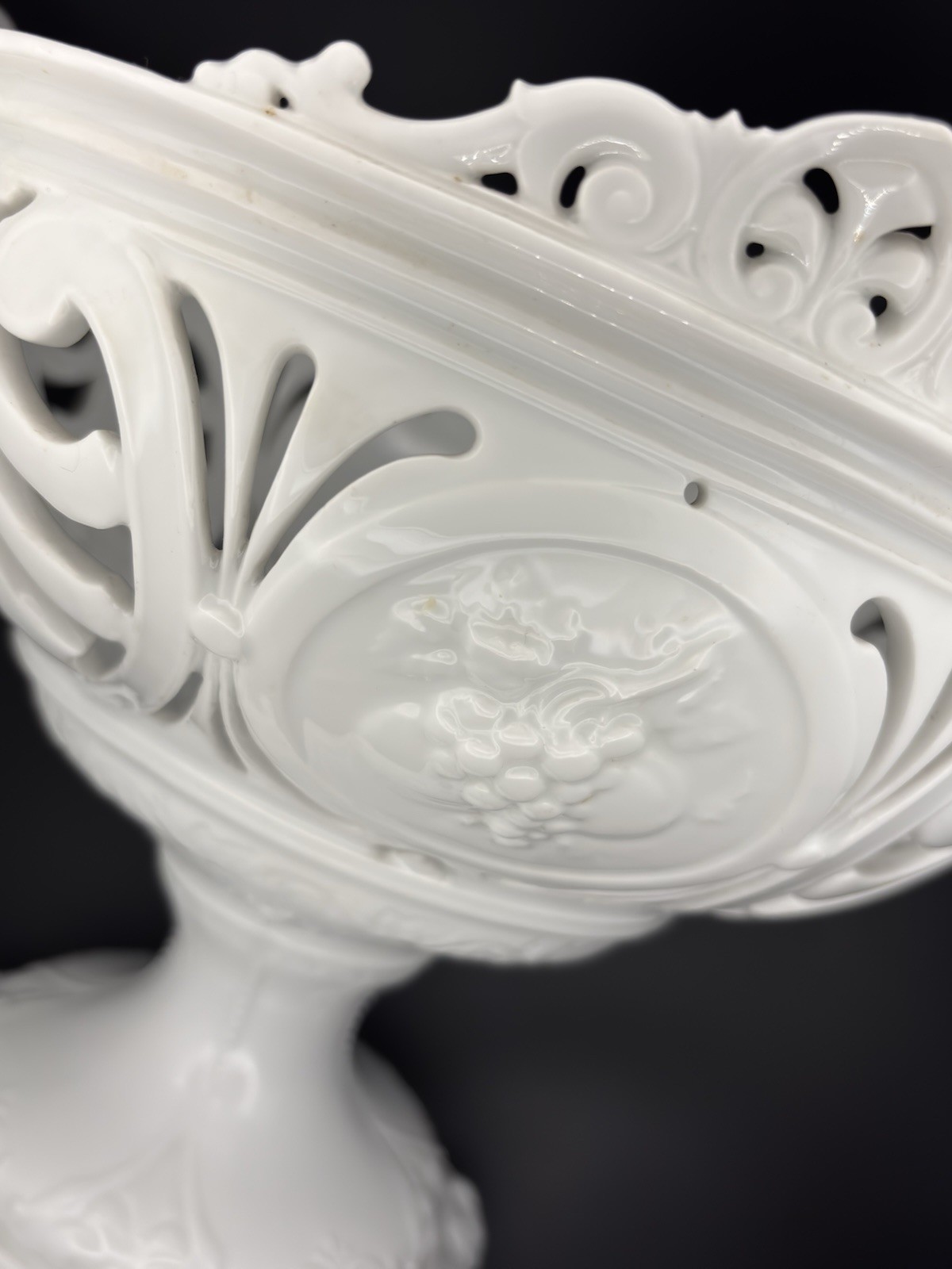 Jean Pouyat Limoges JPL Porcelain Centerpiece Bowl Compote 9.5″