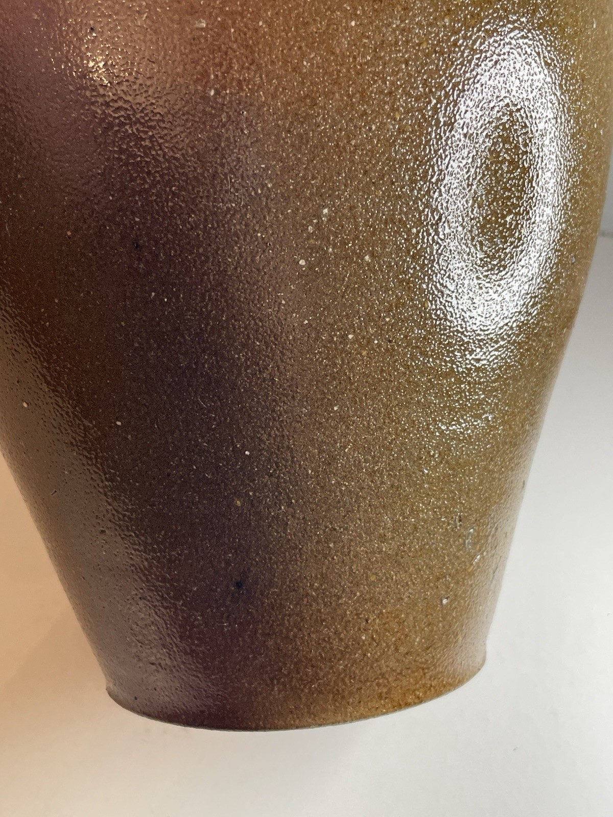 Vintage Large 12.5” Mark Hewitt North Carolina Pottery Jug Incised Cobalt Flower