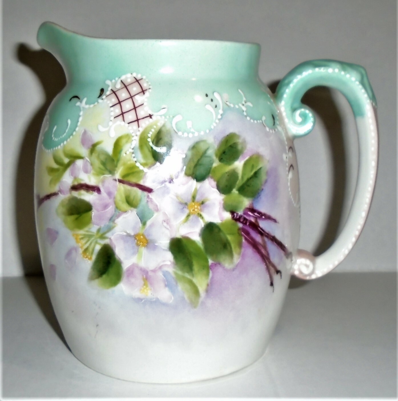 Vintage Tressemann & Vogt T&V Hand Painted Pitcher #5 Limoges France Signed