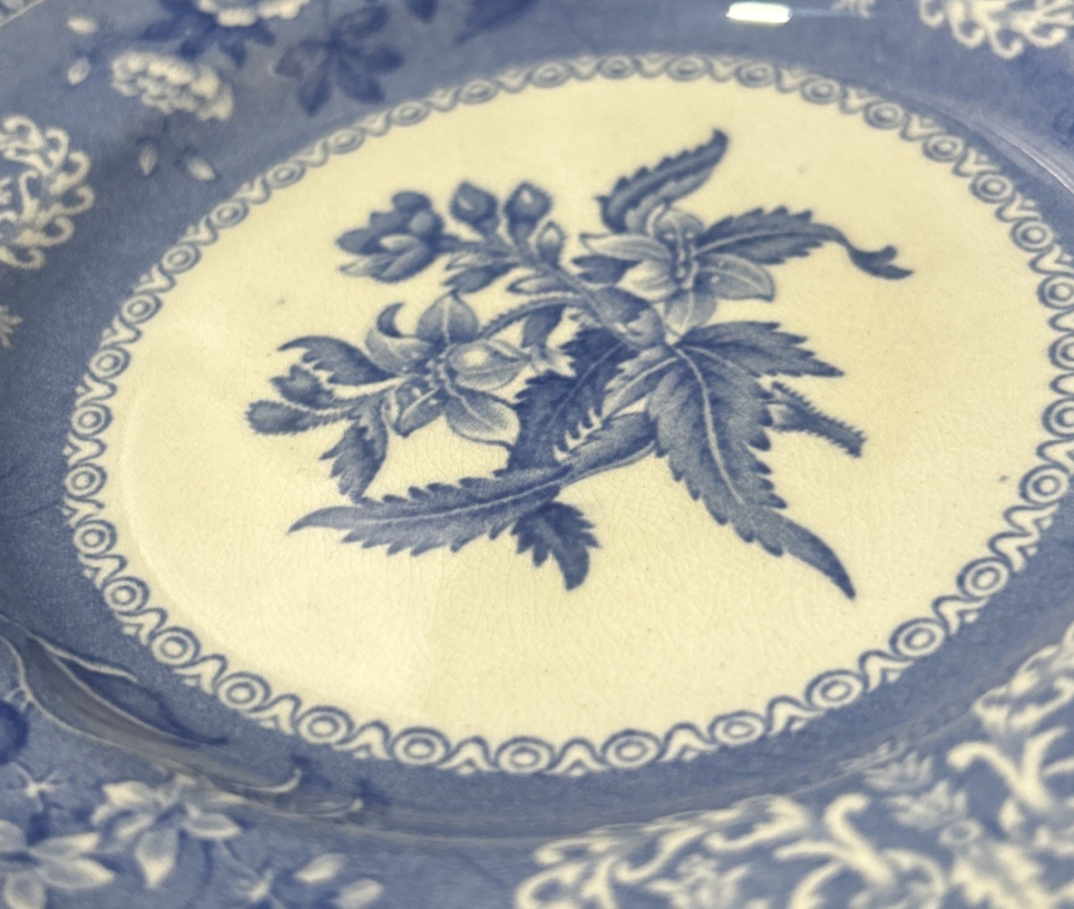 Vintage Copeland Spode Blue Camilla 6 1/4″ Bread and Butter Plates Set Of 6 +1