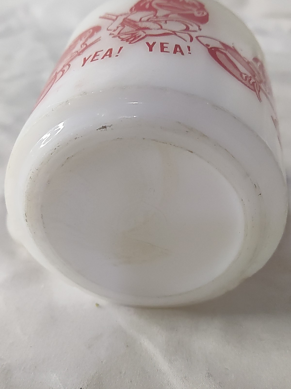 The Beatles YEA! YEA ! FEDERAL USA Milk Glass Coffee Cup mug RARE Fan 4