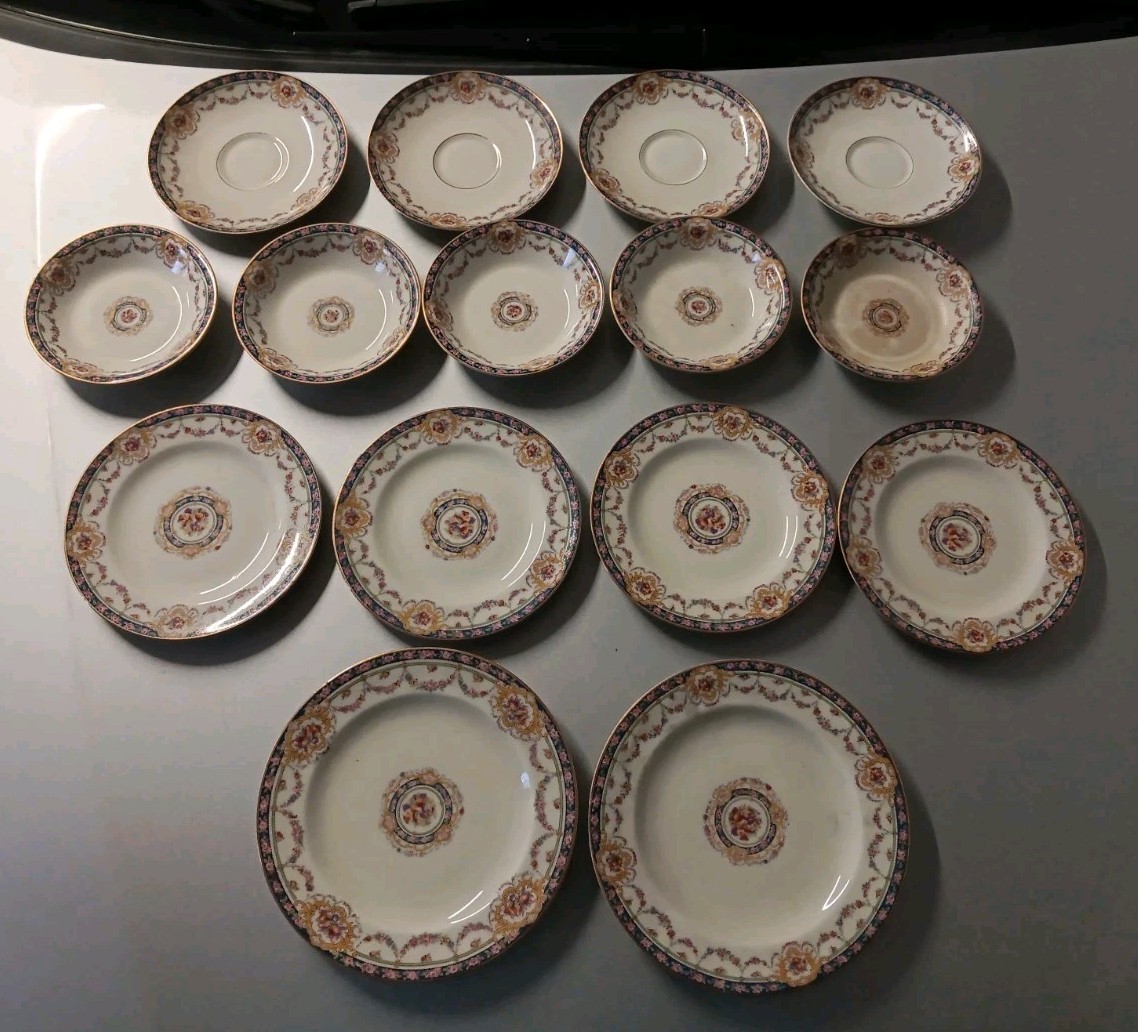 15 Theodore Haviland Limoges France China Small Plates Dishes Nr Mint Pompadour