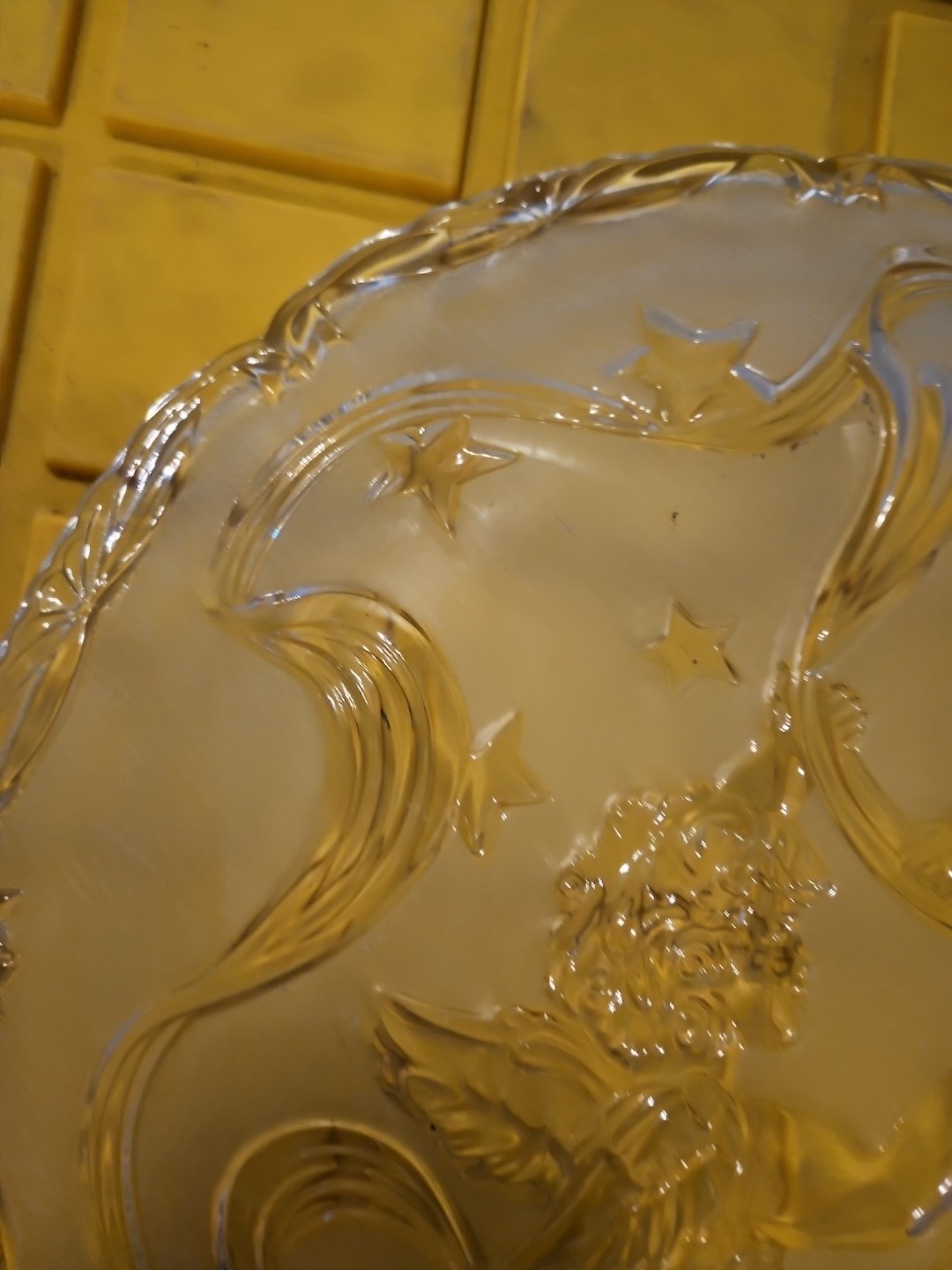 Mikasa Cherubs Serving Platter 15 Inch Angel Clear