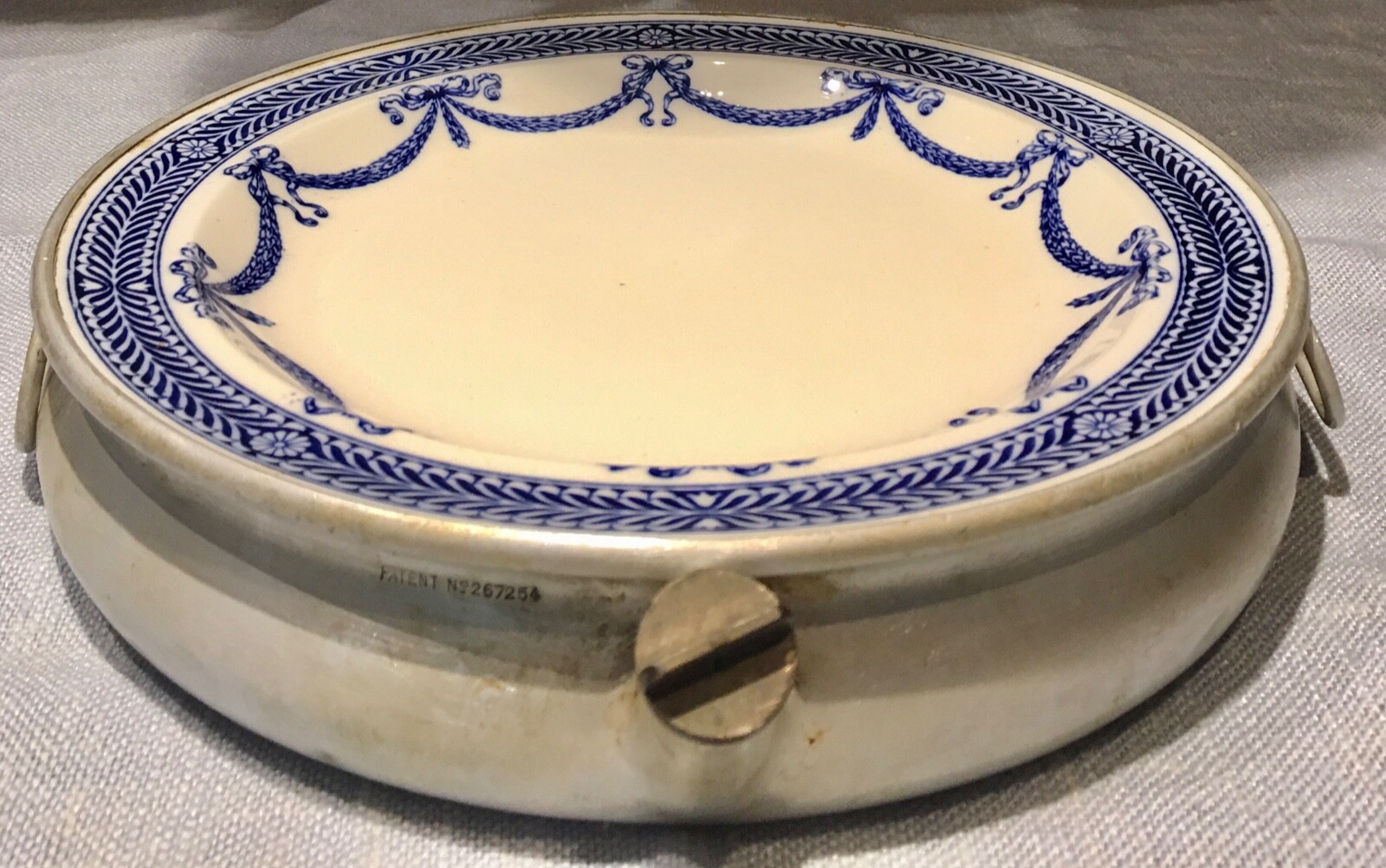 Antique Warming Plate Garrison England Wedgwood Porcelain
