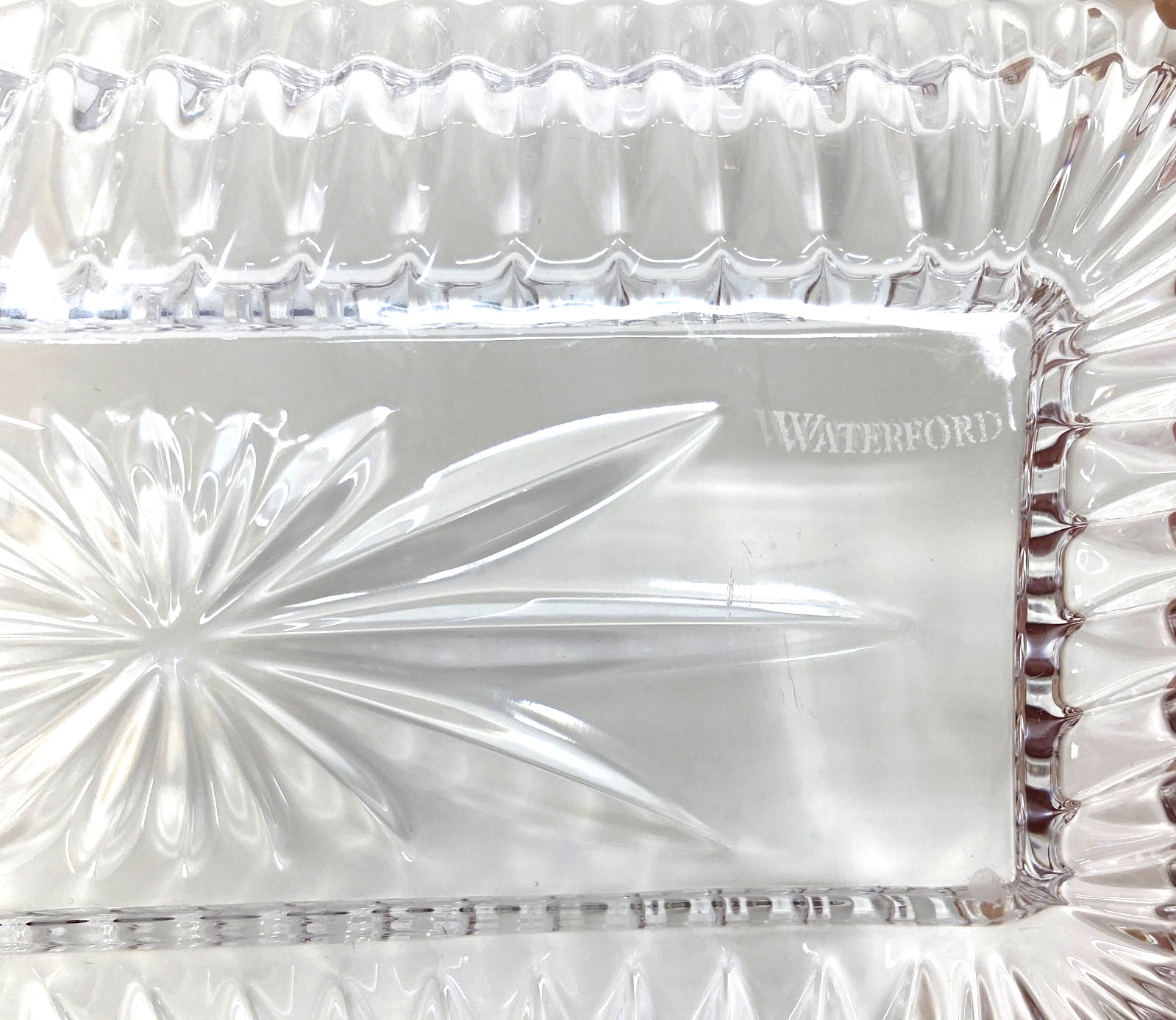 Waterford Crystal Lismore Covered Butter Dish Finest Clarity Pristine Condition