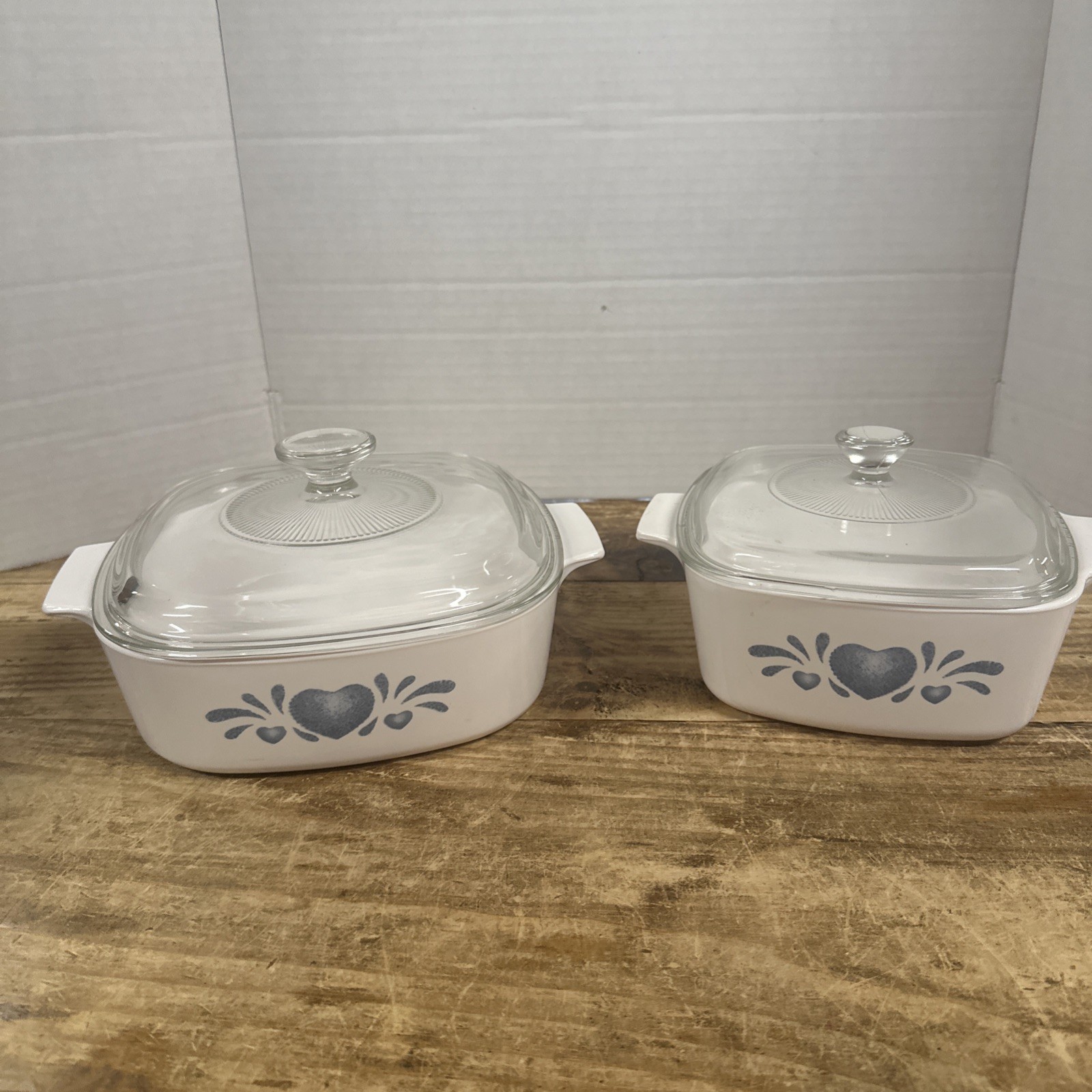 Vintage CorningWare Country Cottage 2L & 1.5L Casseroles & Lids A-2-B & A-1.5-B