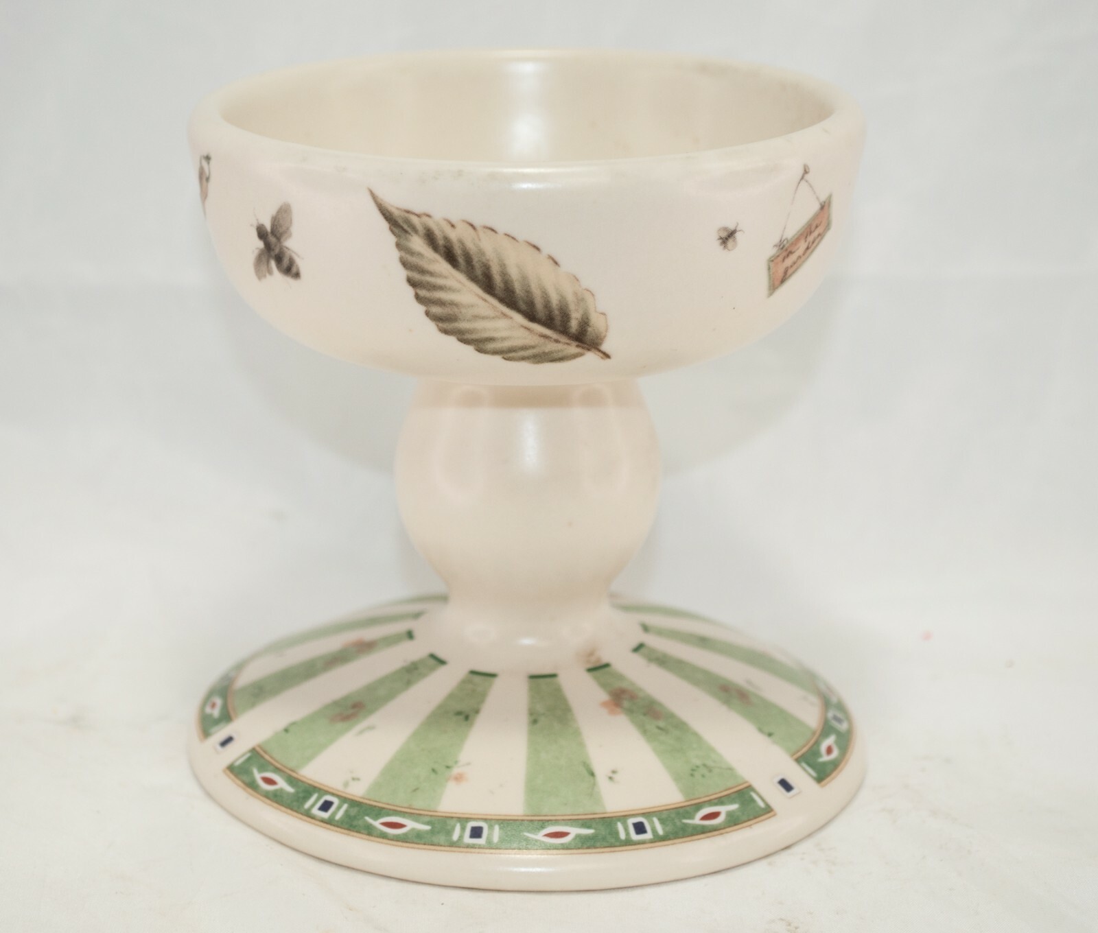 Portfolio by Pfaltzgraff Naturewood Pedestal Candle Holder/Candy Dish