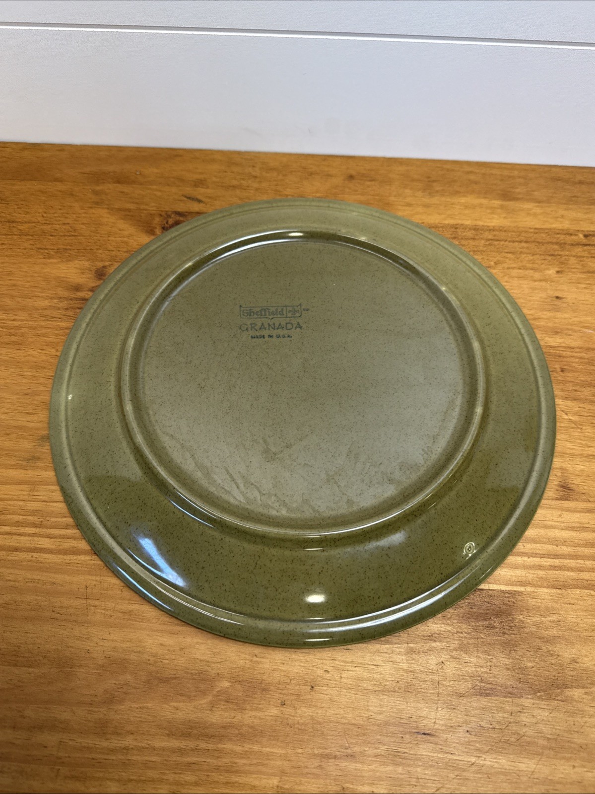 Vintage Homer Laughlin Sheffield Granada Olive Green 12.25” Platter USA