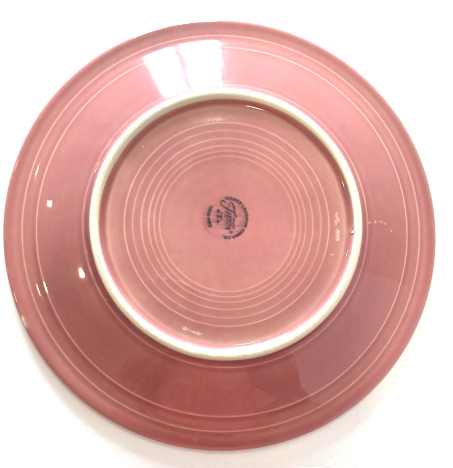Fiesta Dinner Plate Classic Rim. Rose 10 1/2 Inches, Fiesta Ware Set of 3 Plates