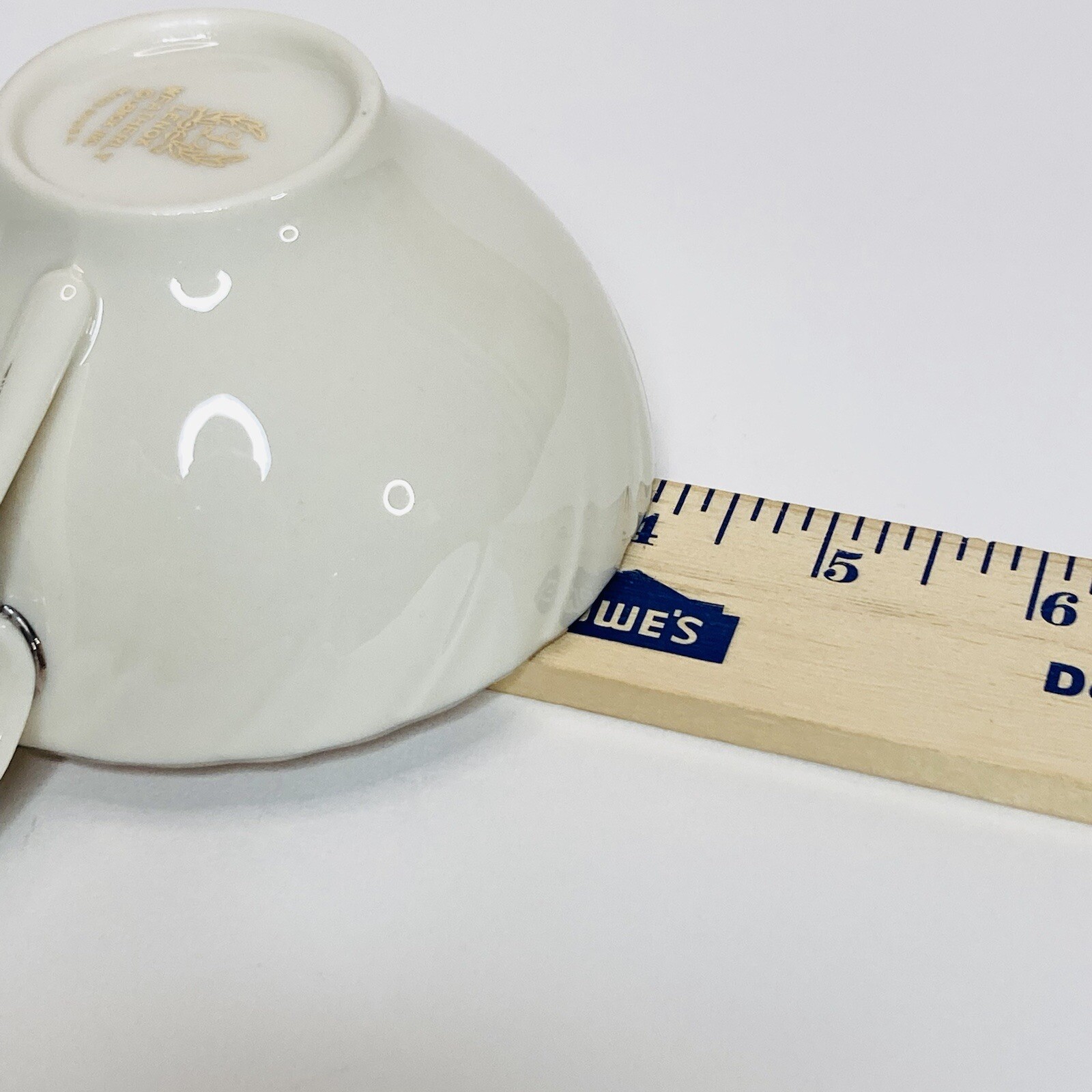 Lenox Weatherly Platinum Teacup Ivory White Silver Rim And Handle Made In USA