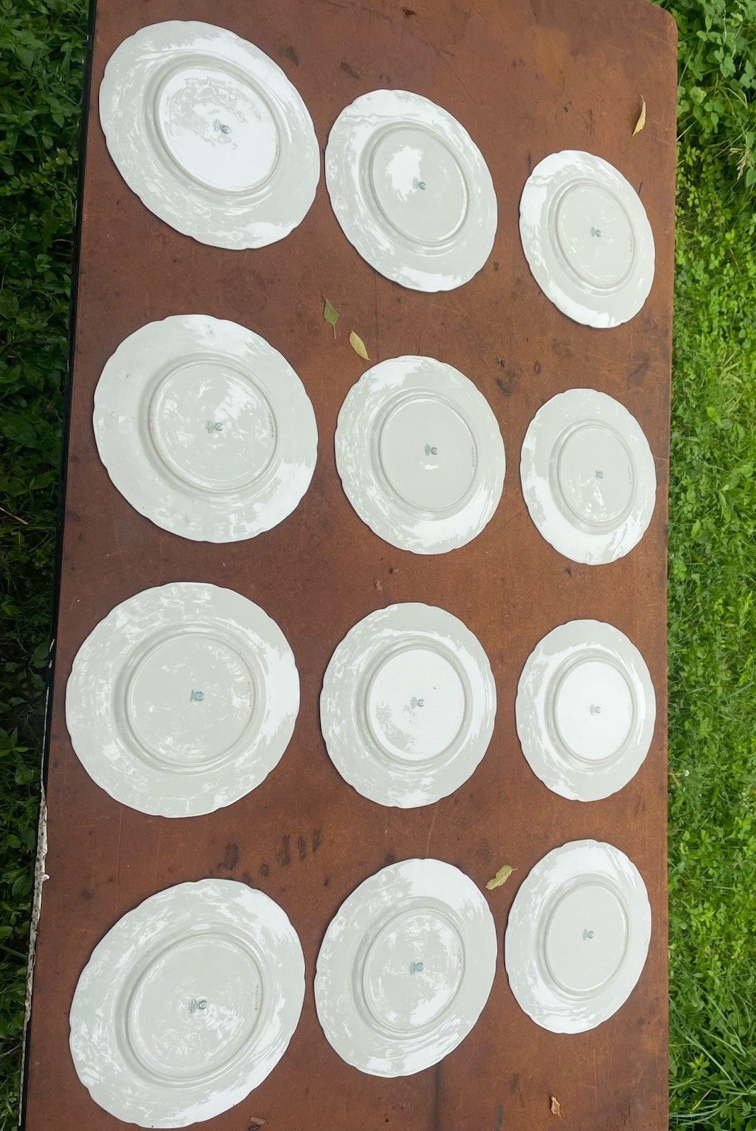 RARE Antique Set Of 12 Lenox Plates Cobalt Blue Gold Encrusted Ovington New York