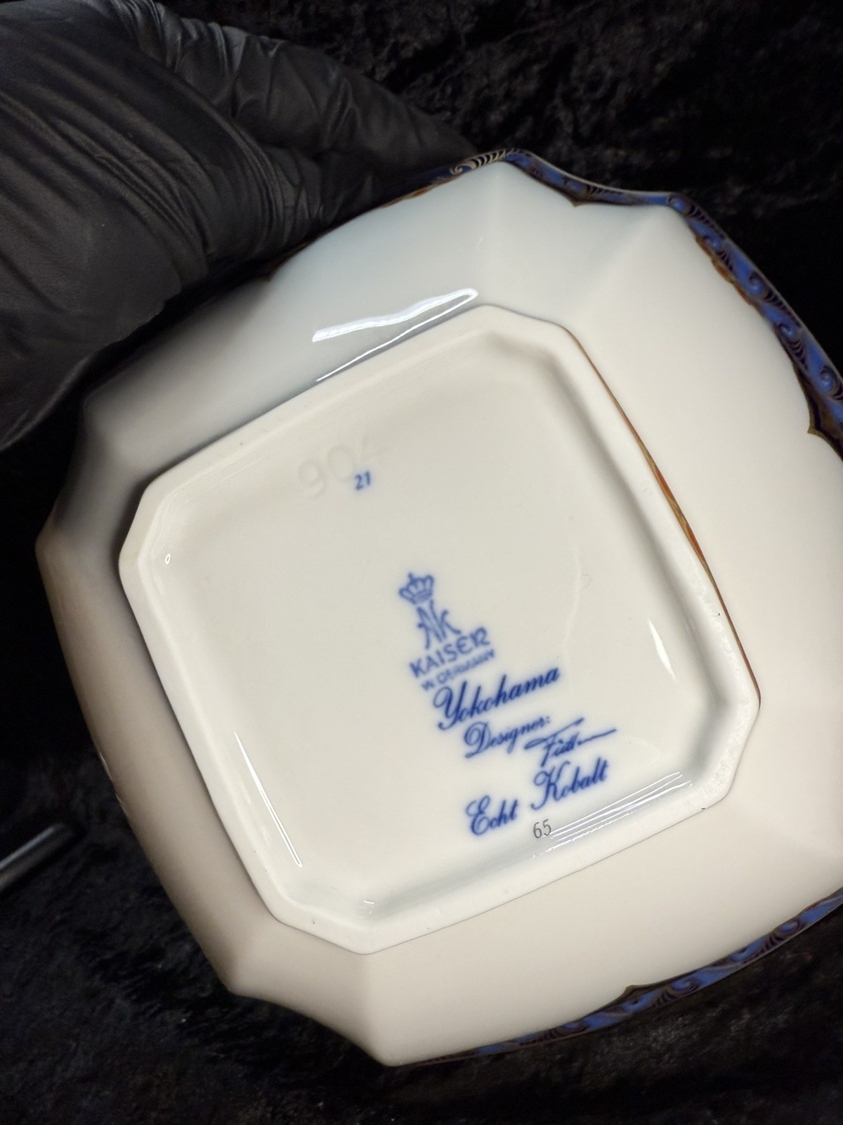 Yokohama By Eoht Kobalt Kaiser Porcelain Bowl 8 Cm + 22 Cm