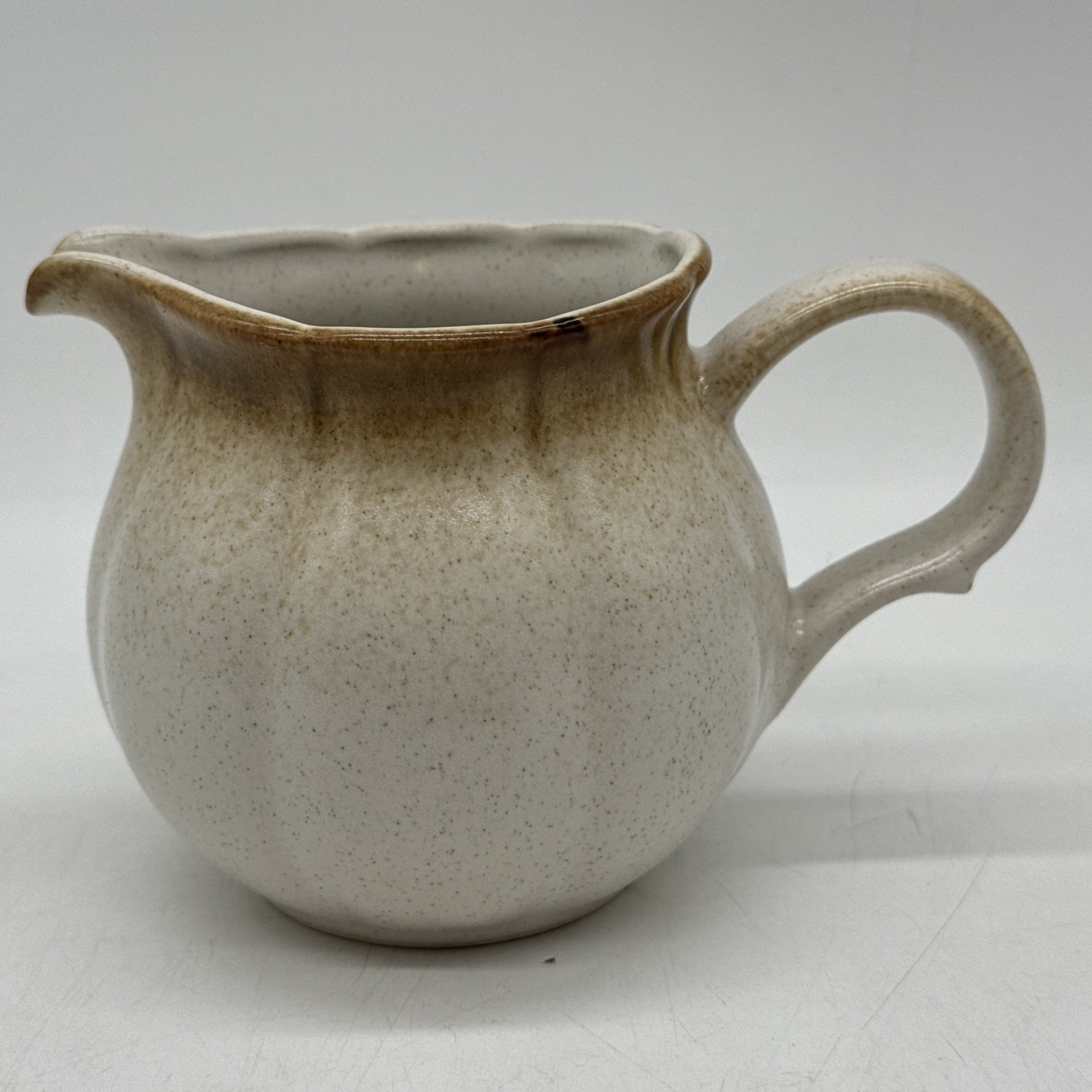 Mikasa Provincial Stoneware Japan Creamer JC000 Burnt Brown Beige