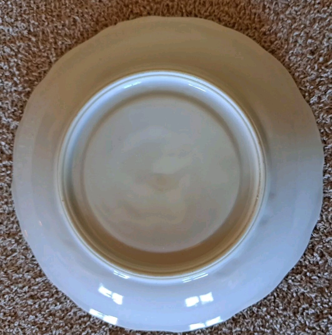 Vintage Moss Rose Saucers Set 2 5″ Plates
