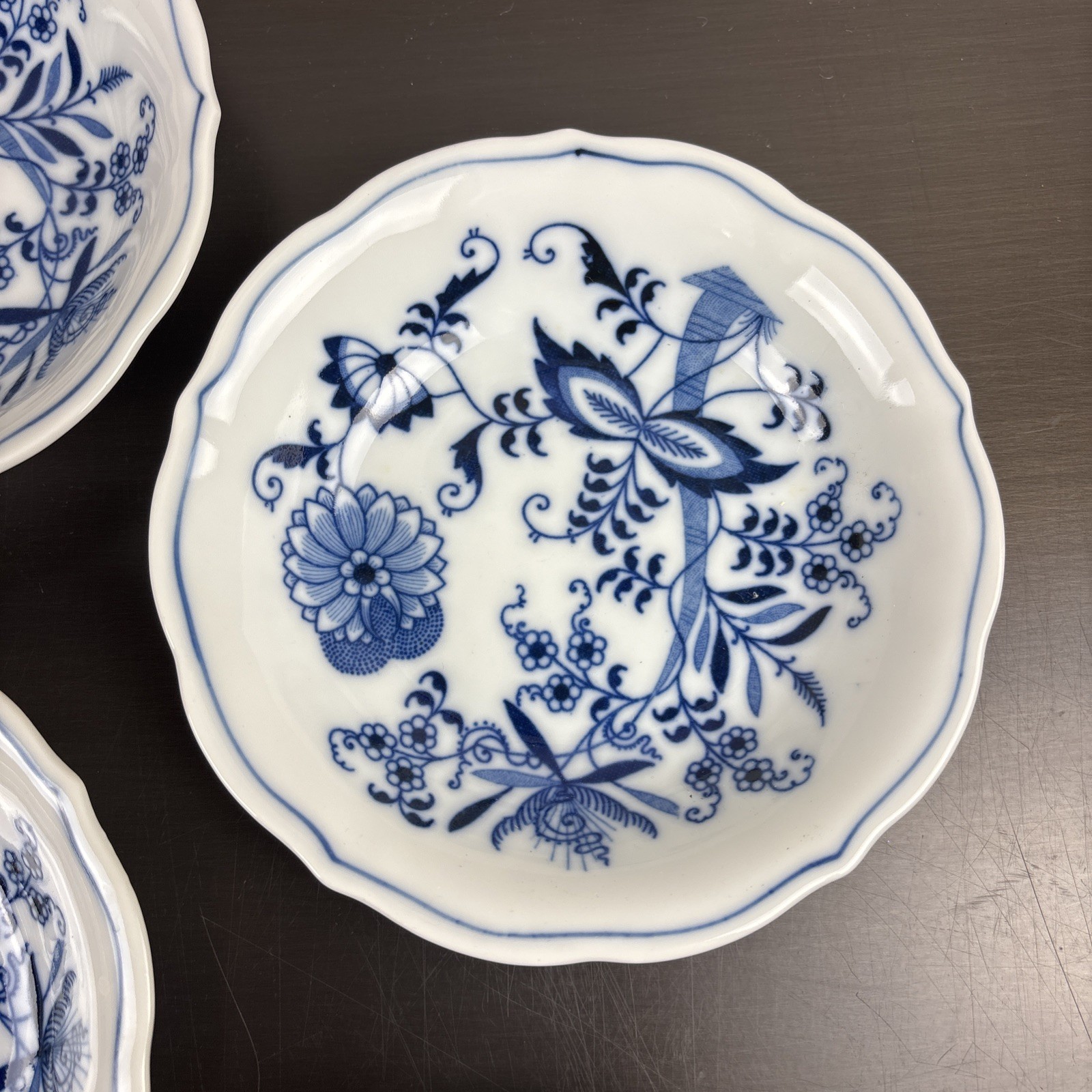 6 BLUE DANUBE JAPAN Onion 5 1/4″ Berry/Fruit / Cereal Bowls Set of 6 Rect Mark