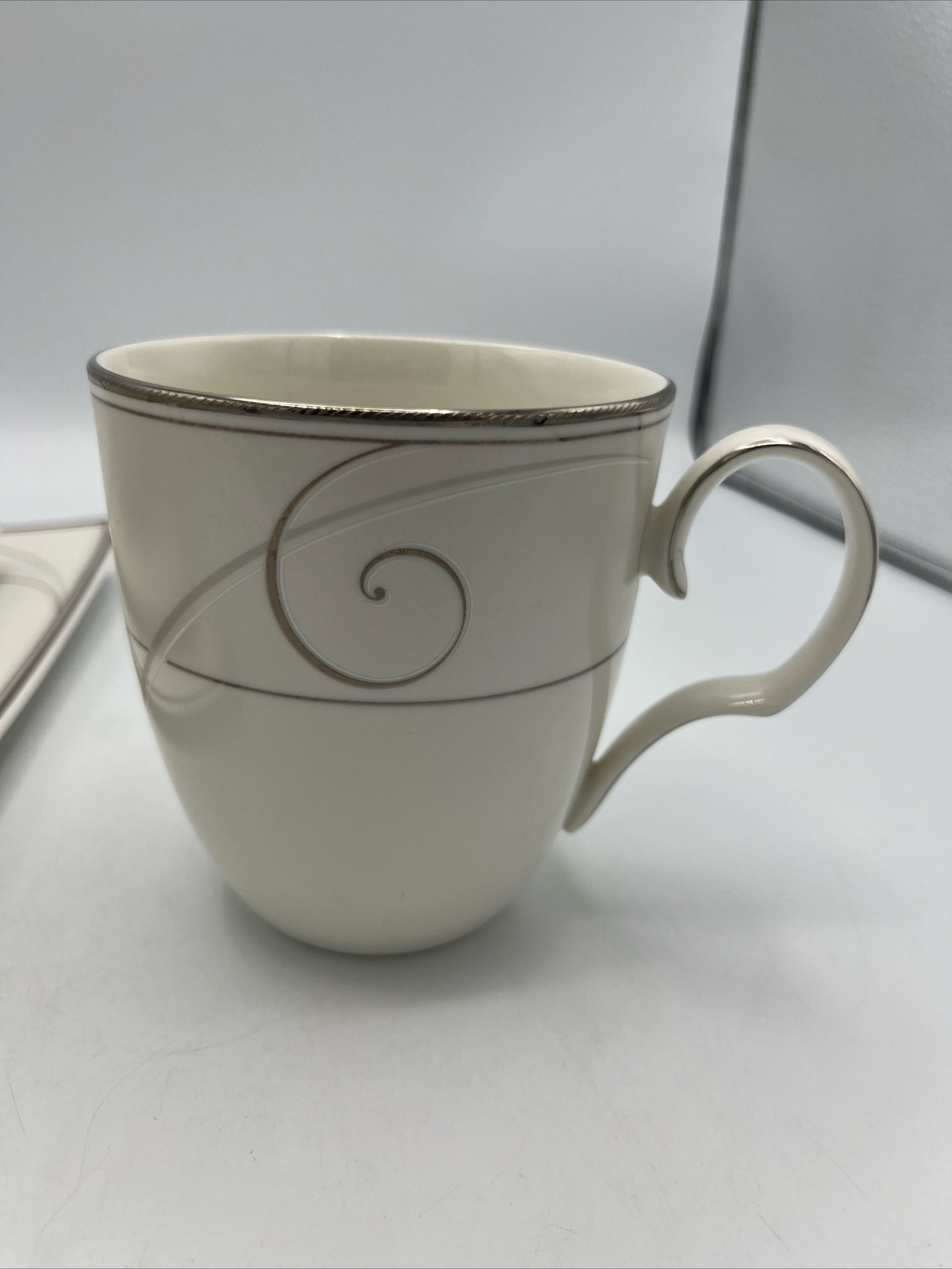 Noritake China Platinum Wave Four Piece Square Place Setting