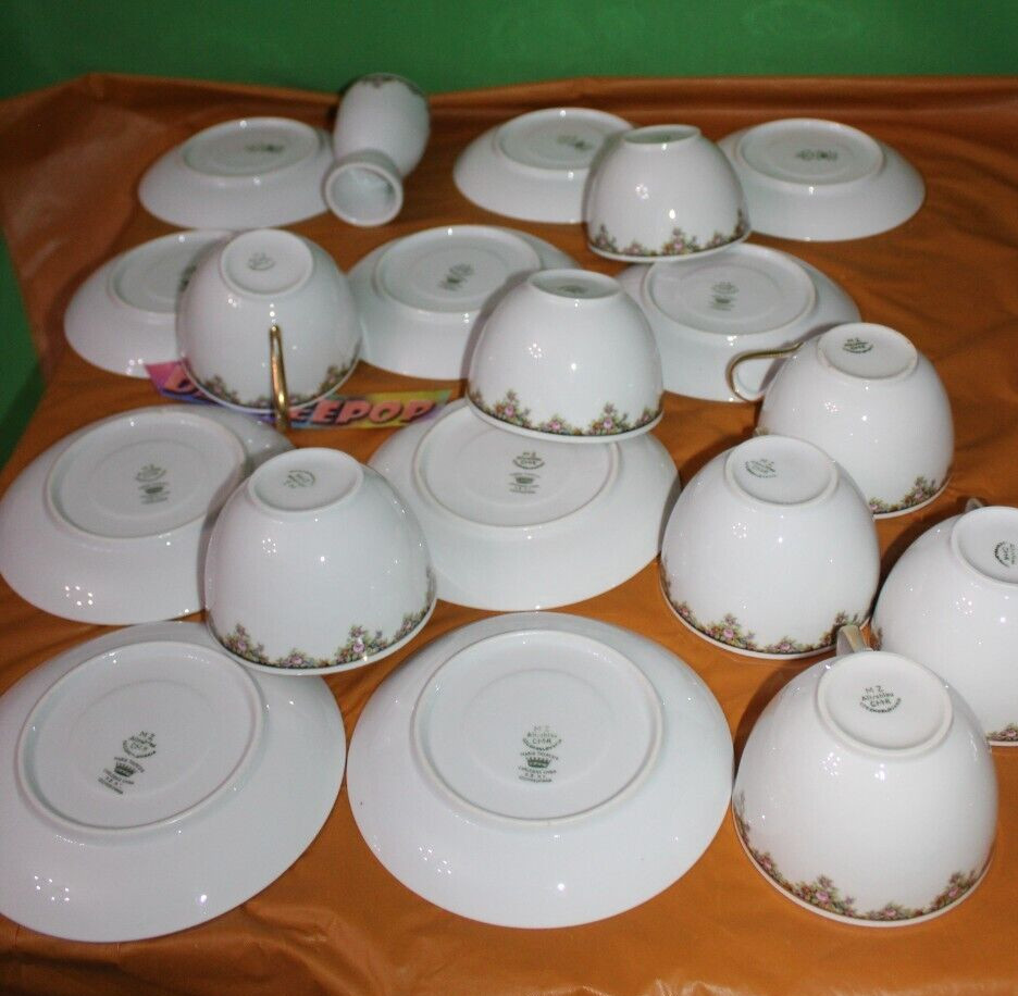 19 Piece MZ CMR Maria Theresa Carlsbad China Czechoslovakia Cups Saucers